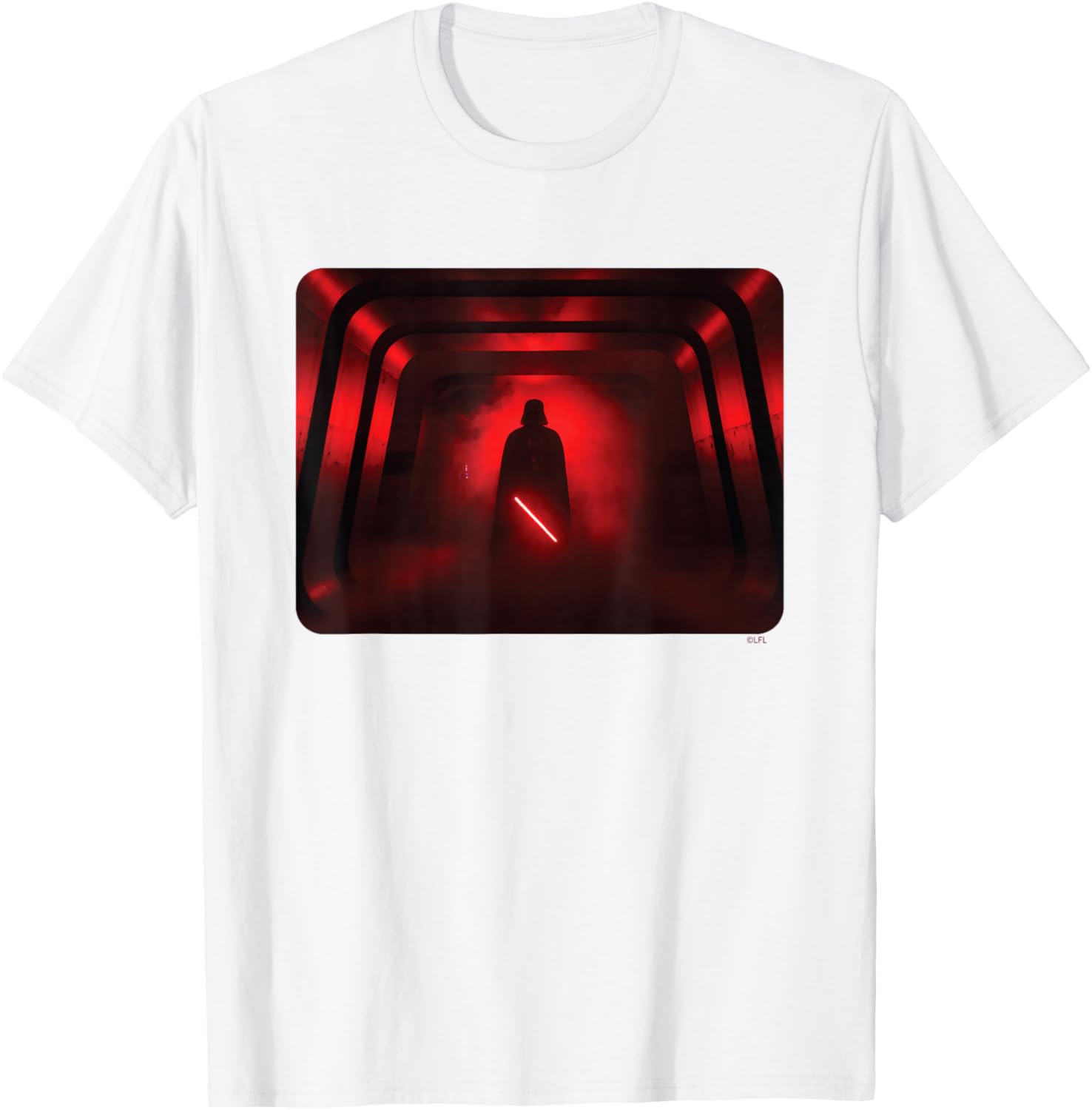 Darth Vader Red Lightsaber Shadow T-Shirt for Star Wars Fans - 4