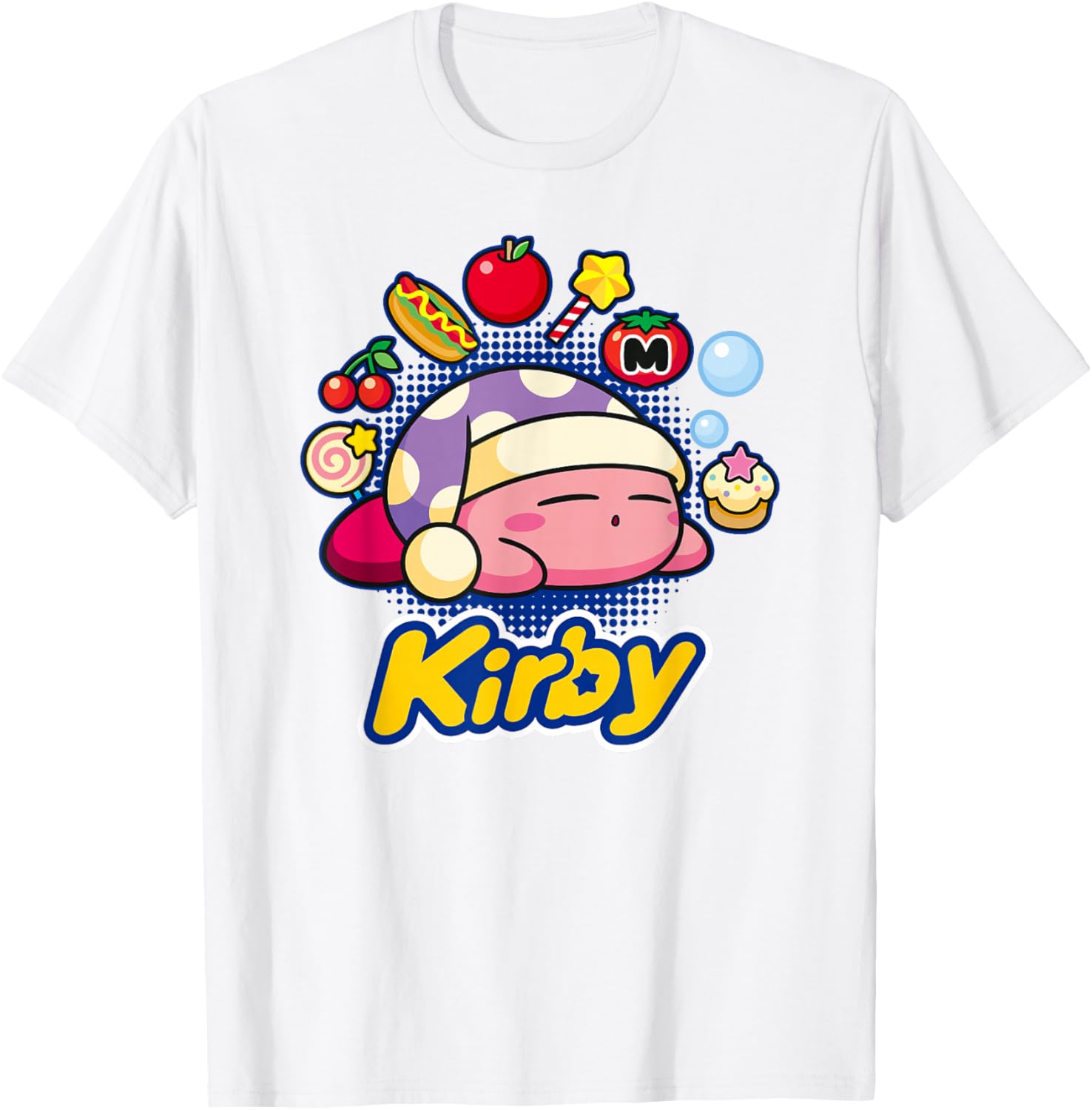 Kirby Dreaming of Tasty Trinkets T-Shirt for Fun and Fashion Lovers - 9