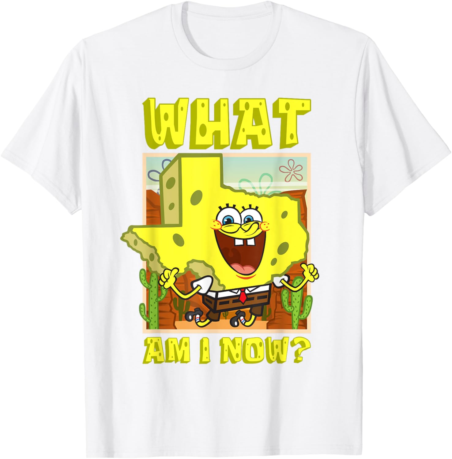Mademark SpongeBob Texas Map T-Shirt for Fun Loving Texans - 14