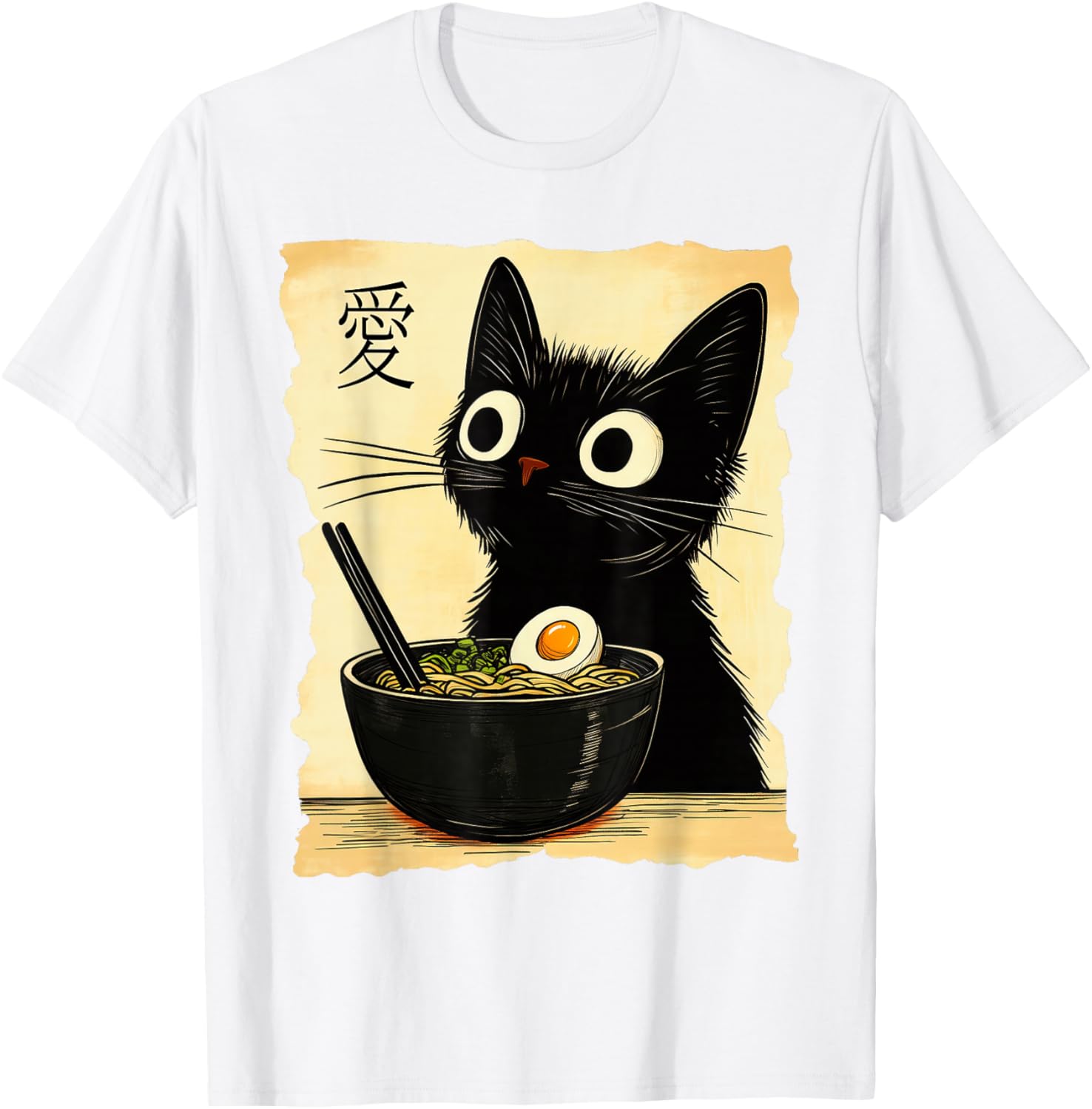 Funny Cat Ramen Graphic Tee Cute Japanese Kawaii Anime Cat T-Shirt - 22