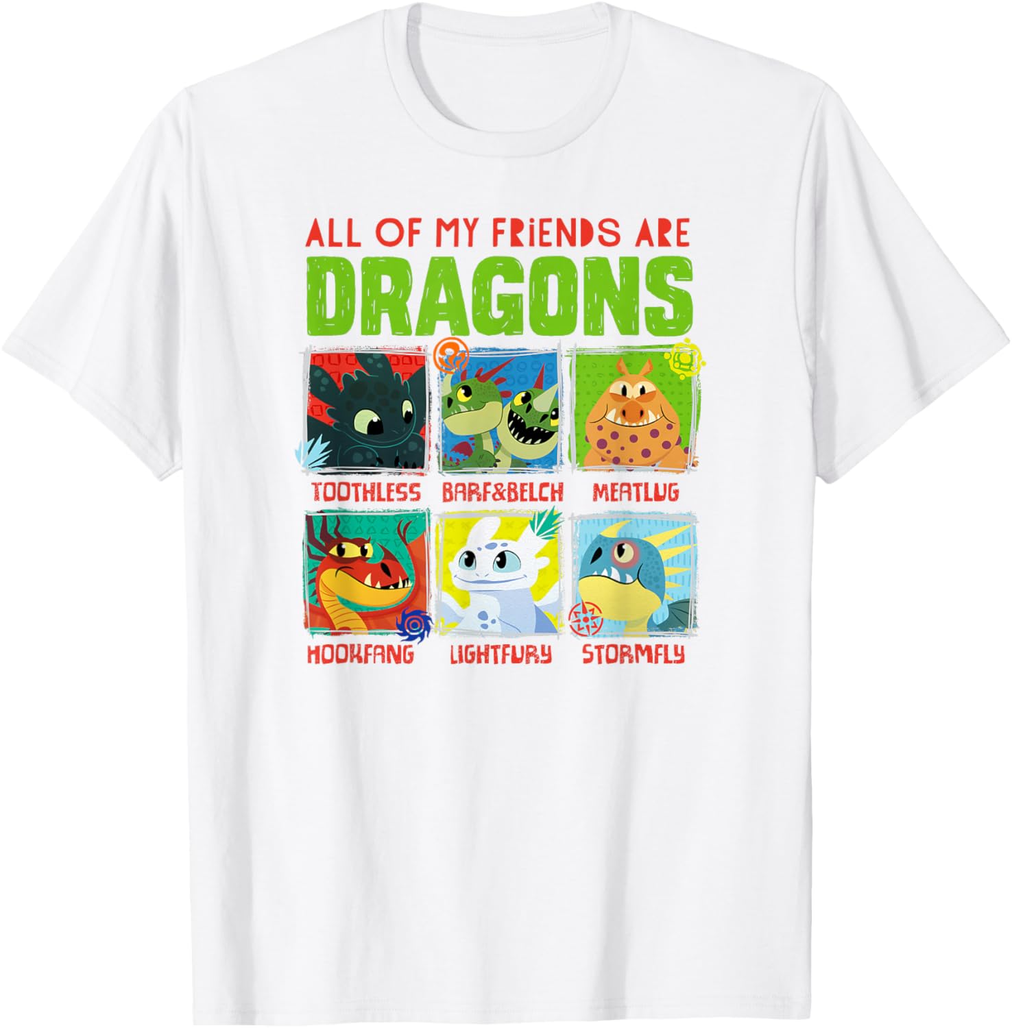 How to Train Your Dragon 3 Hidden World Dragon Friends T-Shirt for Fans - 5