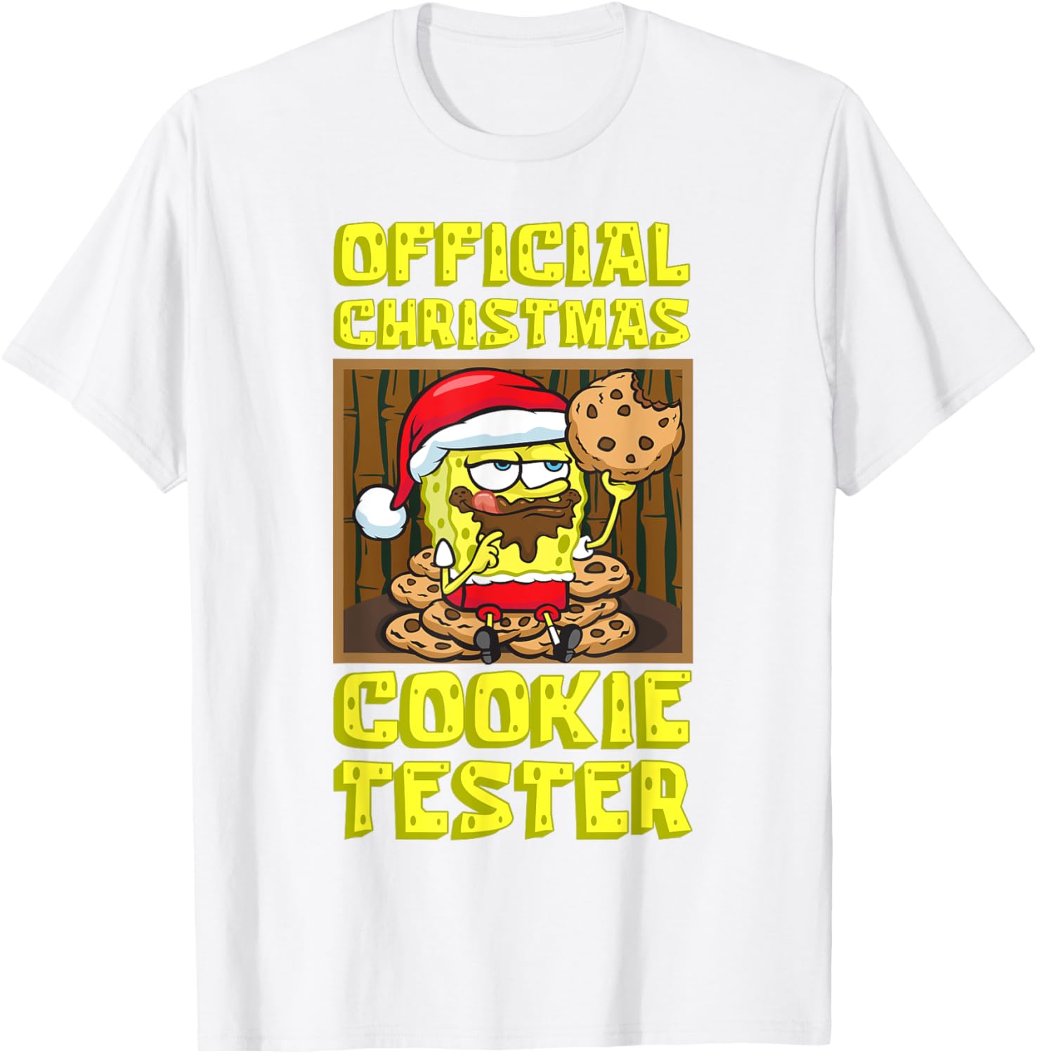 Mademark SpongeBob Christmas Funny Cookie Tester T-Shirt for Kids & Adults - 13