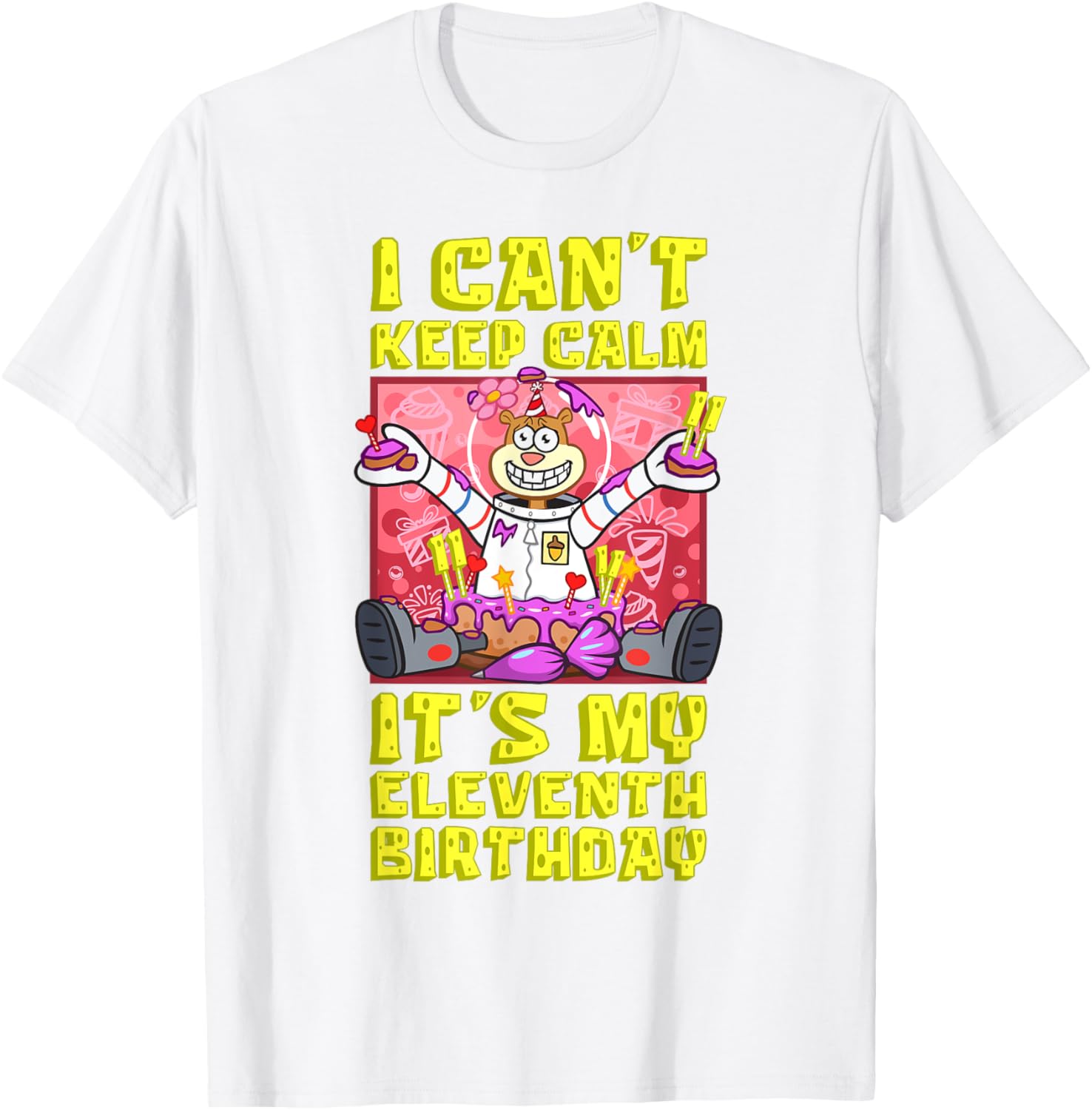 Sandy Birthday Shirt - Mademark x SpongeBob 11th Birthday Gift T-Shirt - 3