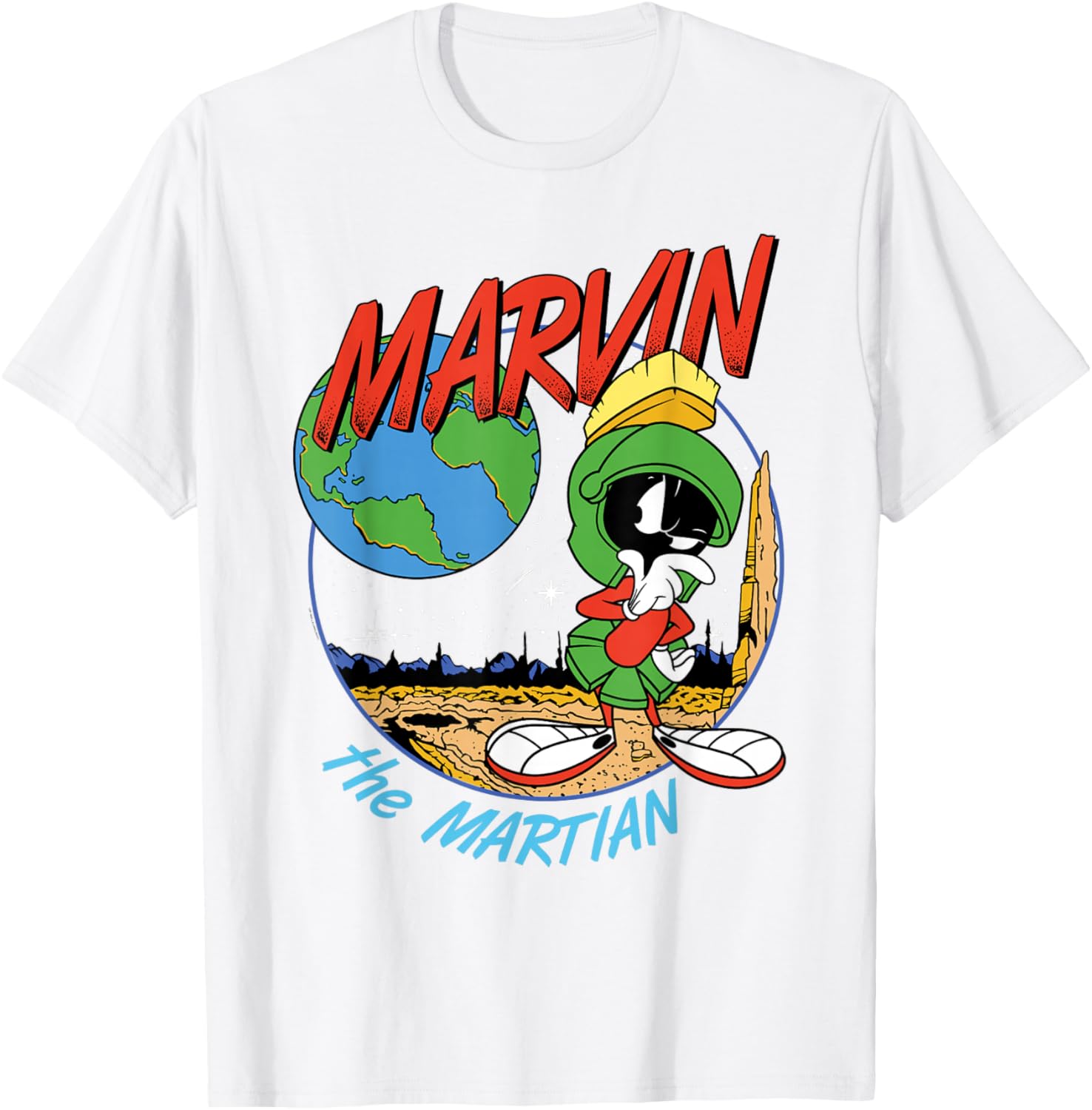 Marvin The Martian Graphic T-Shirt for Space Fans and Cartoon Lovers - 4