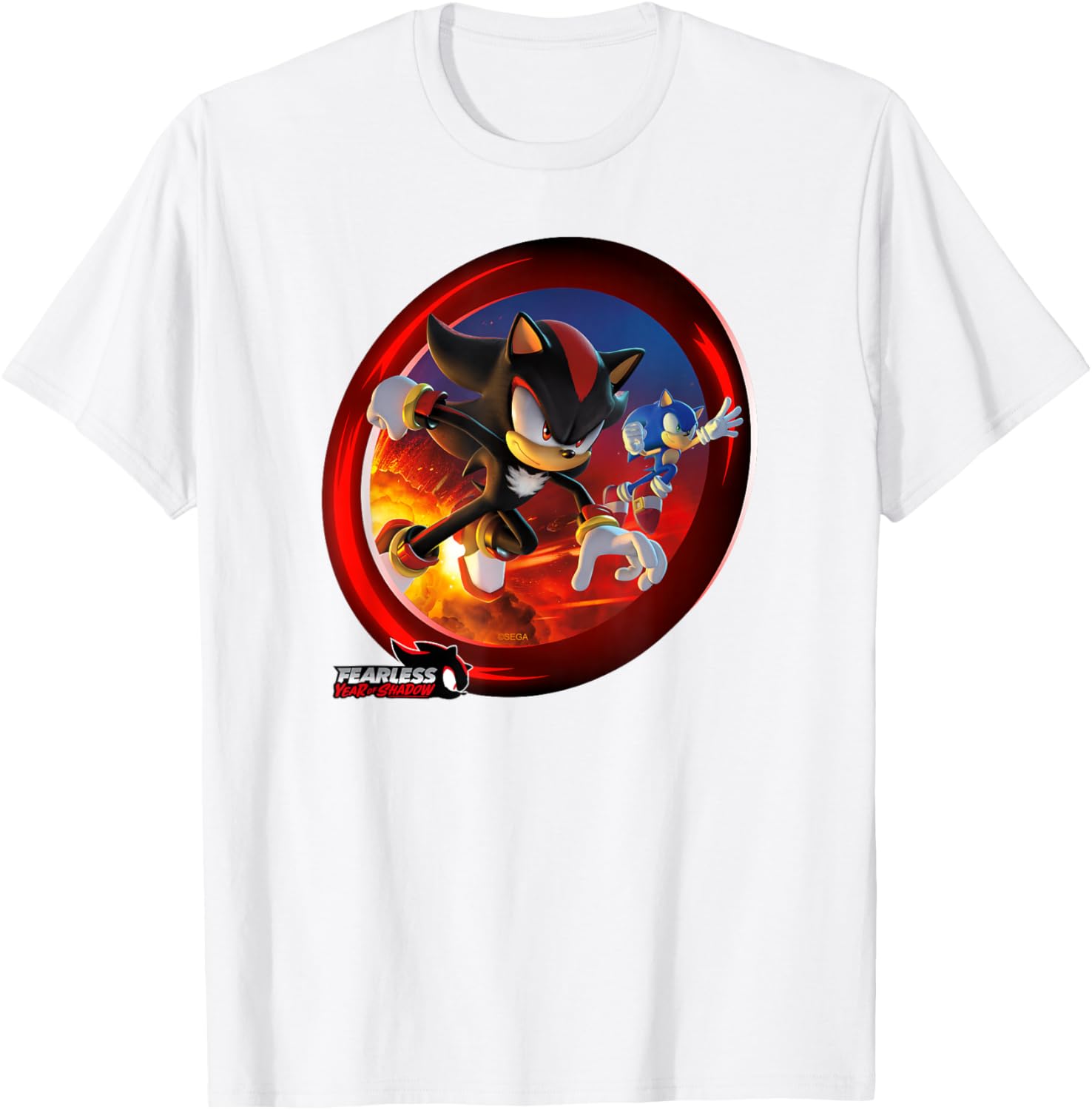 Sonic the Hedgehog Fearless Year of Shadow Graphic T-Shirt for Fans - 20