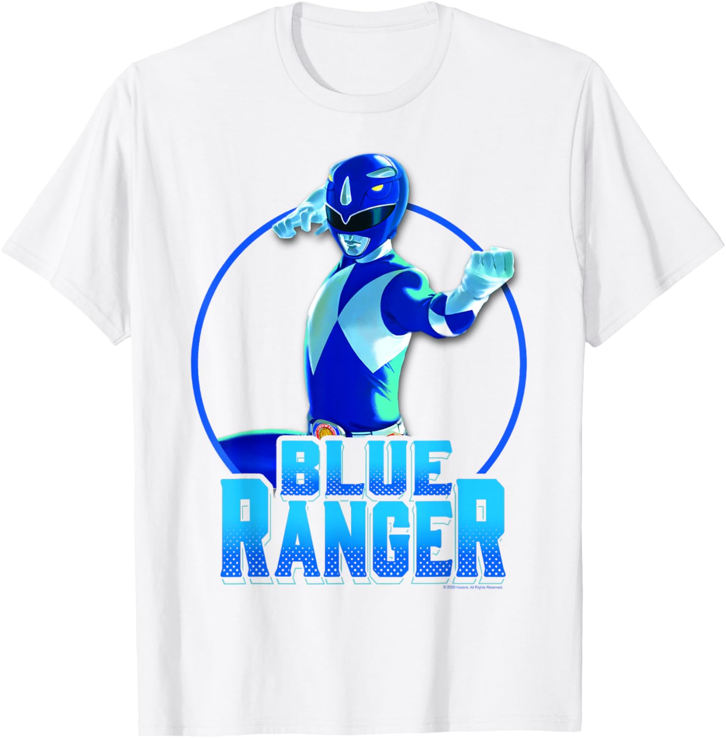 Power Rangers Blue Ranger Karate Action Circle T-Shirt for Fans - 3