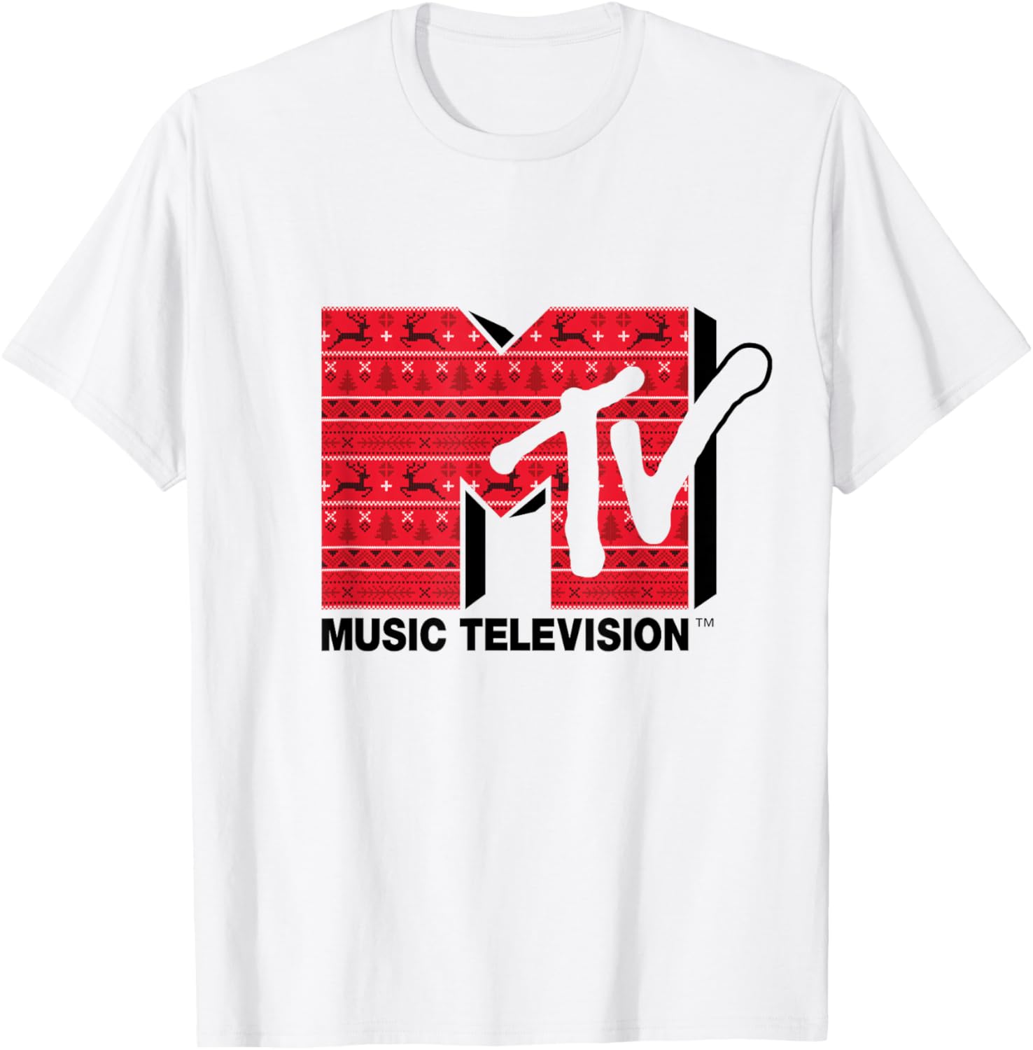 Mademark x MTV Ugly Christmas Style T-Shirt - Festive Retro Logo Wear - 9