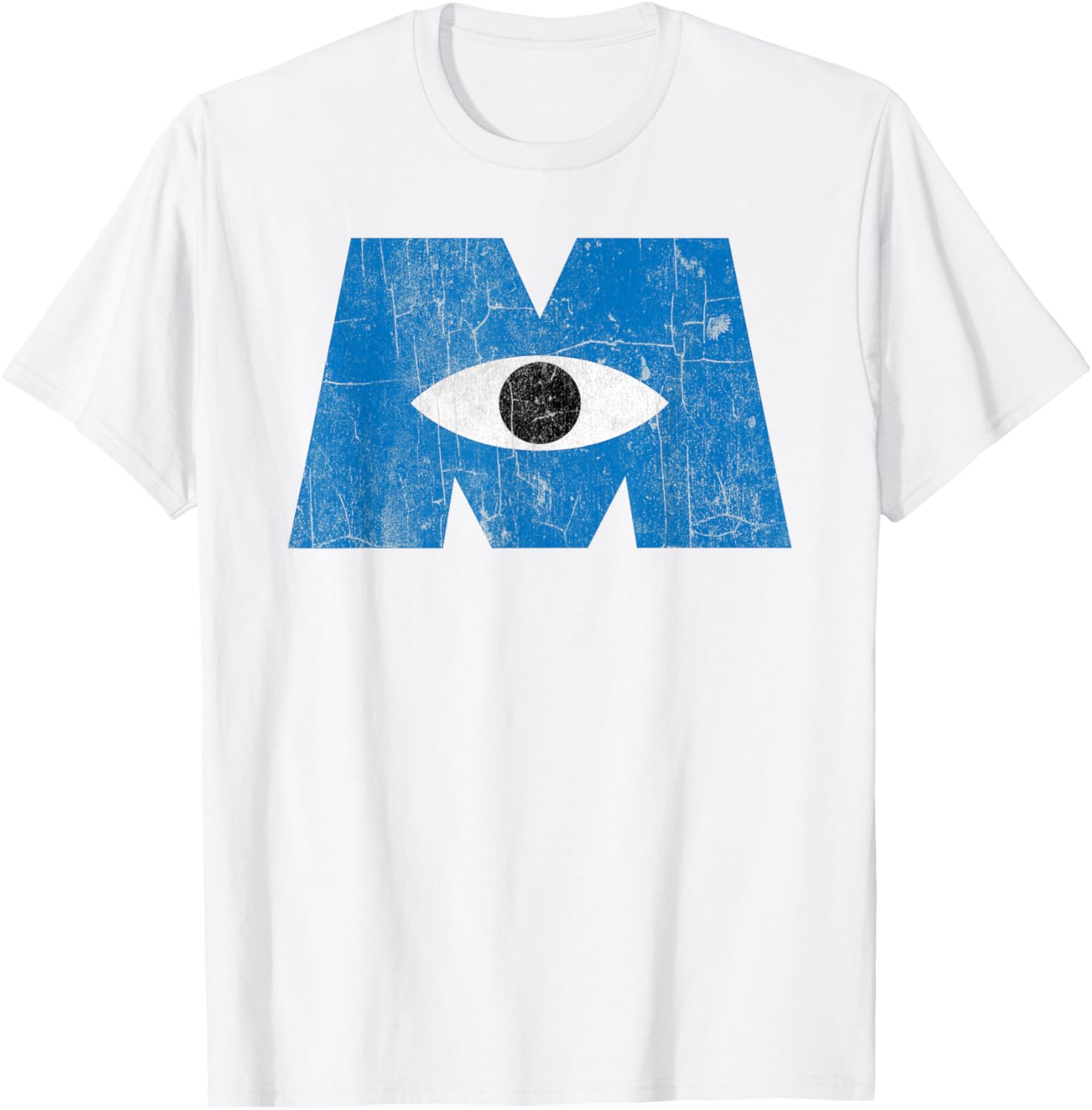 Disney Pixar Monsters Inc Distressed Blue Cyclops Logo T-Shirt - 6