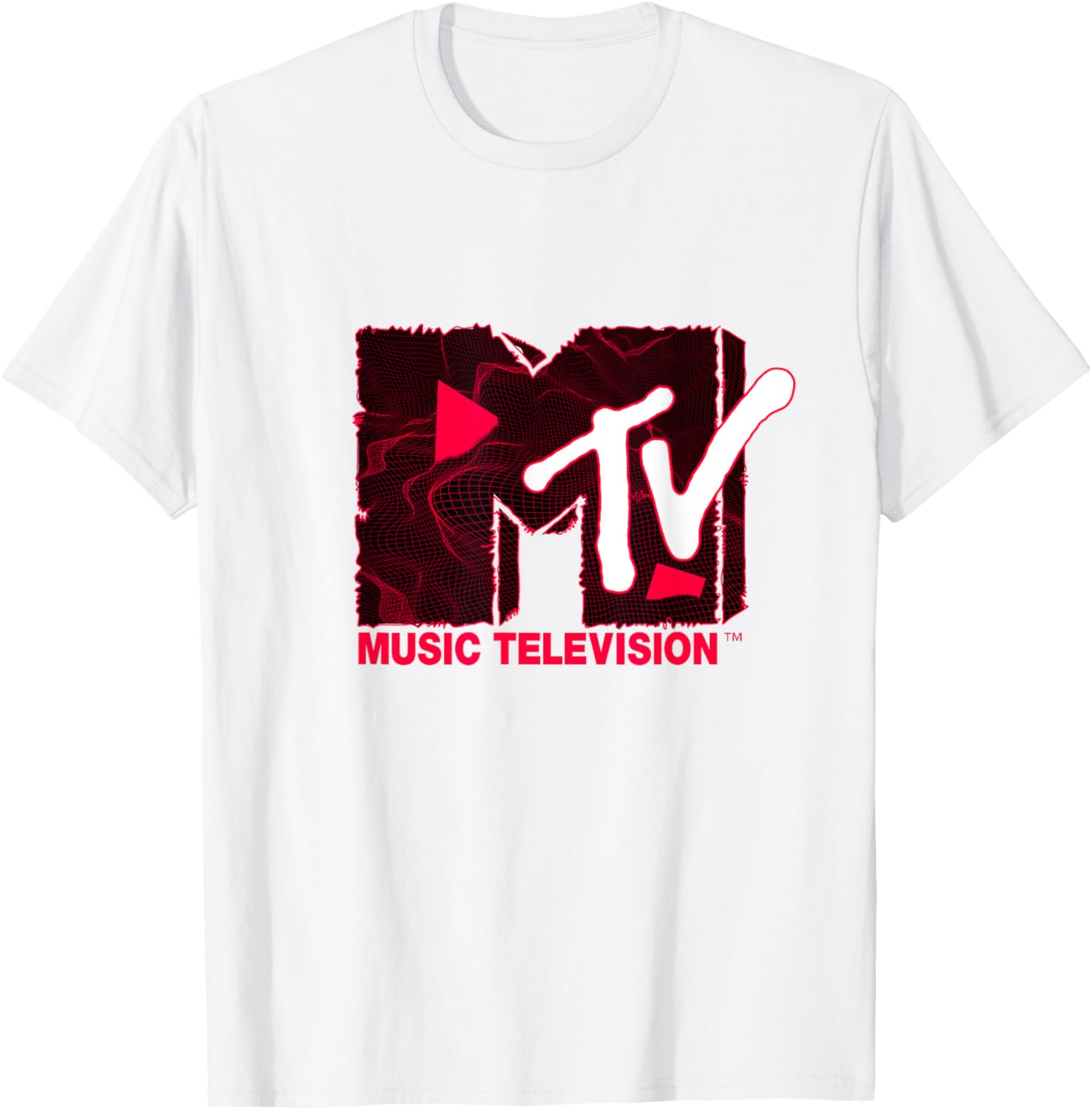 Mademark x MTV Official Logo Red Landscape T-Shirt for Trendy Style - 5
