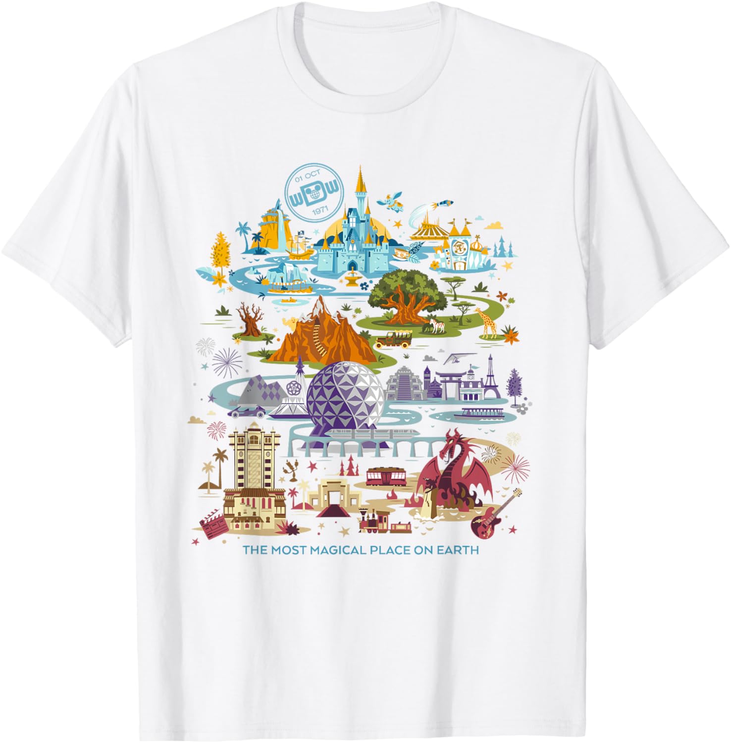 Walt Disney World 50th Anniversary T-Shirt Fun Disney Merchandise - 19