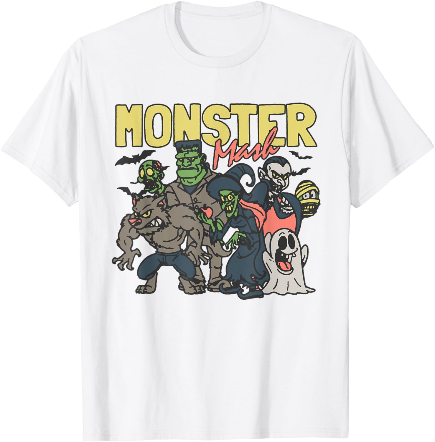 Monster Mash Halloween T-Shirt Fun Costume Characters for Parties - 8