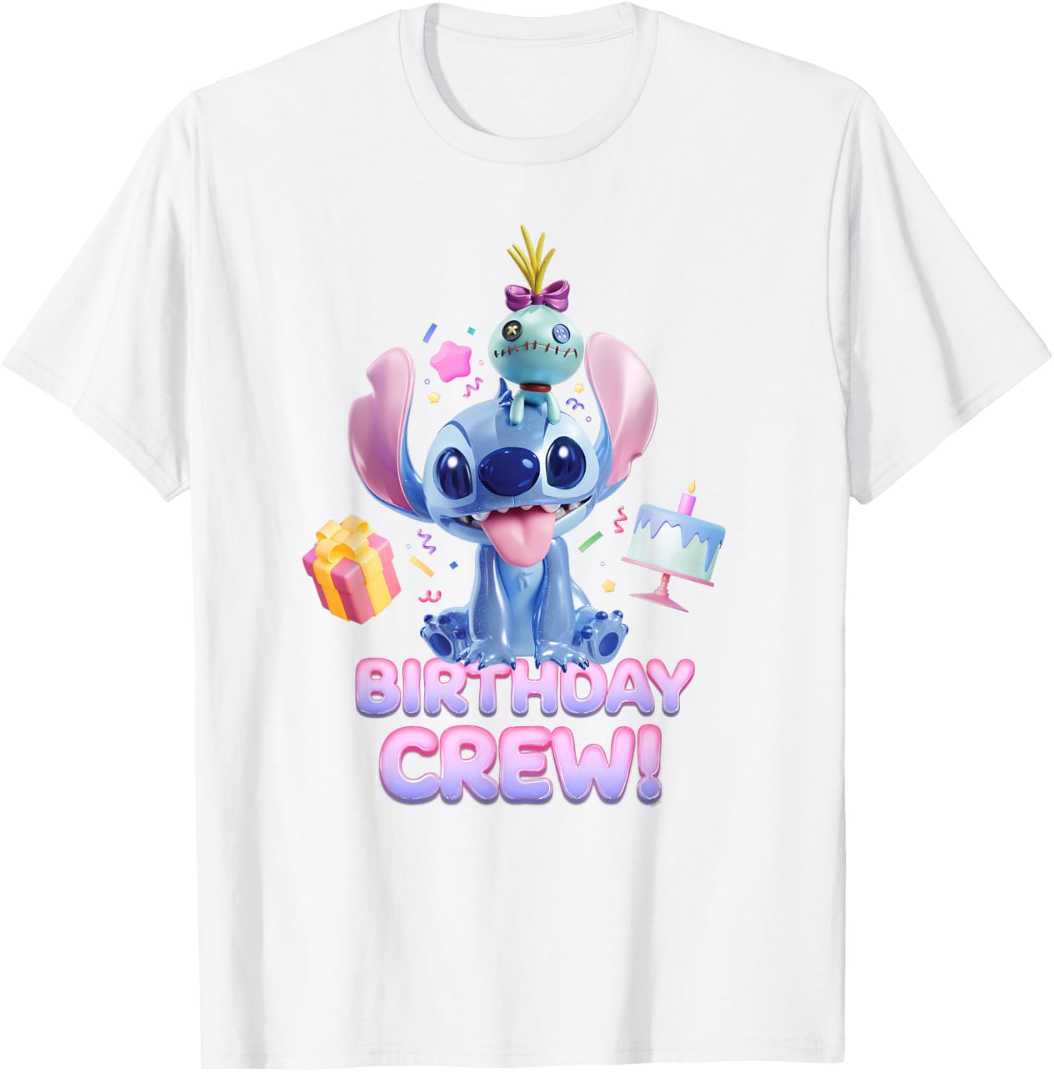 Disney Lilo & Stitch Big Shiny Birthday Crew T-Shirt for Fun Celebrations - 4
