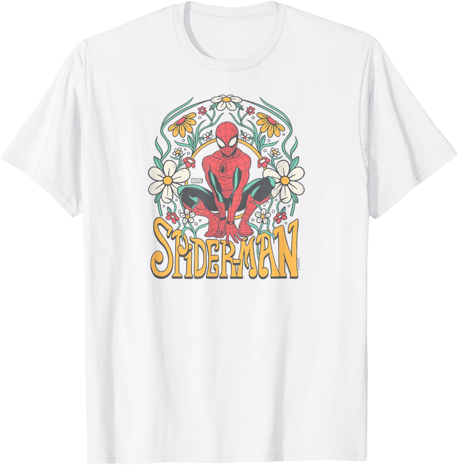 Spider-Man Florals T-Shirt for Trendy Fans - Cool Graphic Tee Design - 3