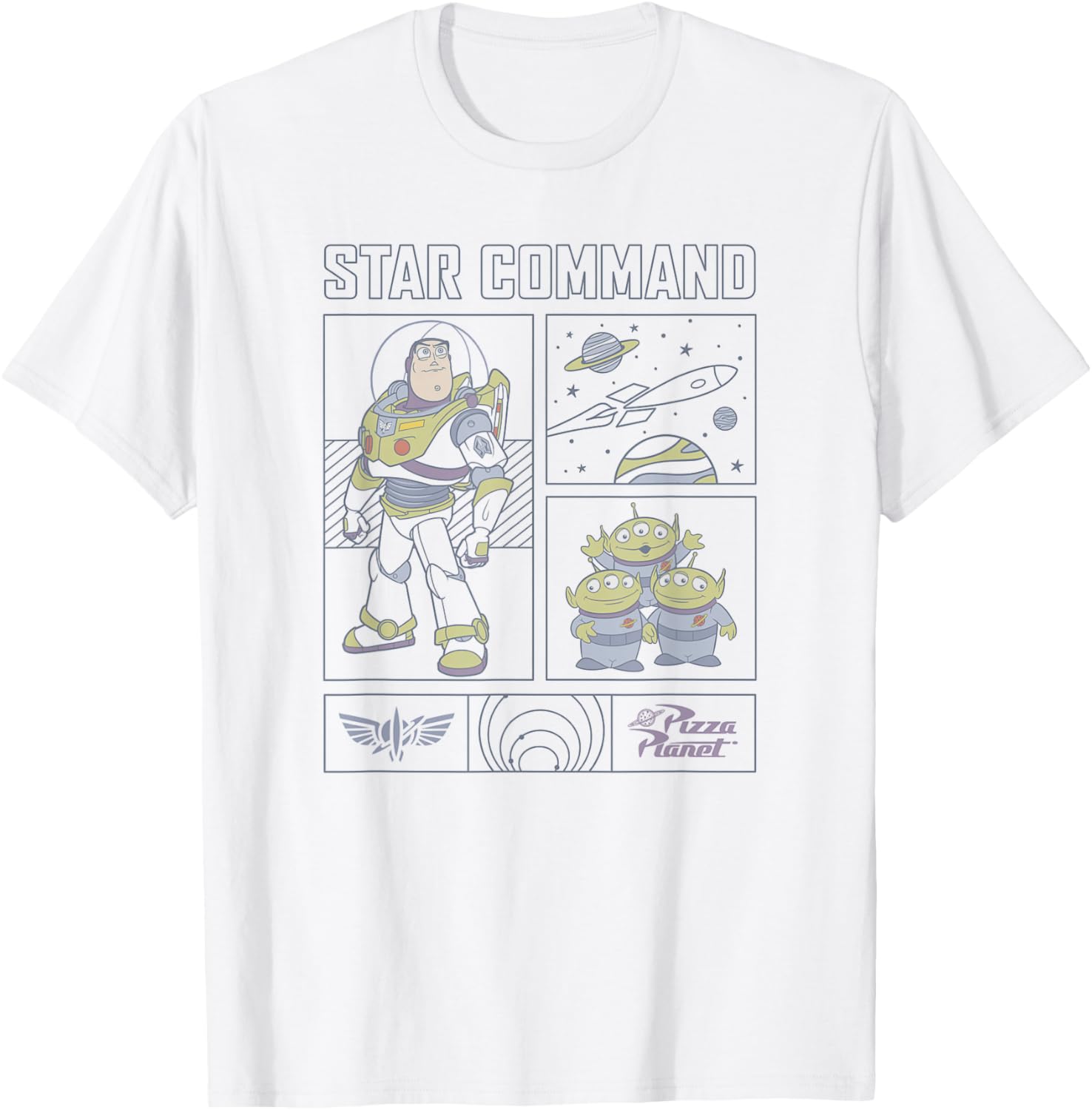 Disney Pixar Toy Story Buzz Lightyear Star Command Graphic T-Shirt - 4