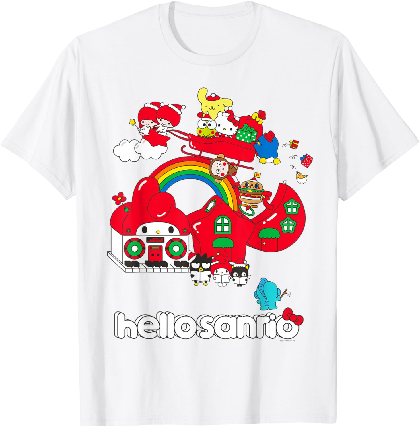 Hello Sanrio Christmas Friends T-Shirt for Holiday Cheer and Fun! - 5