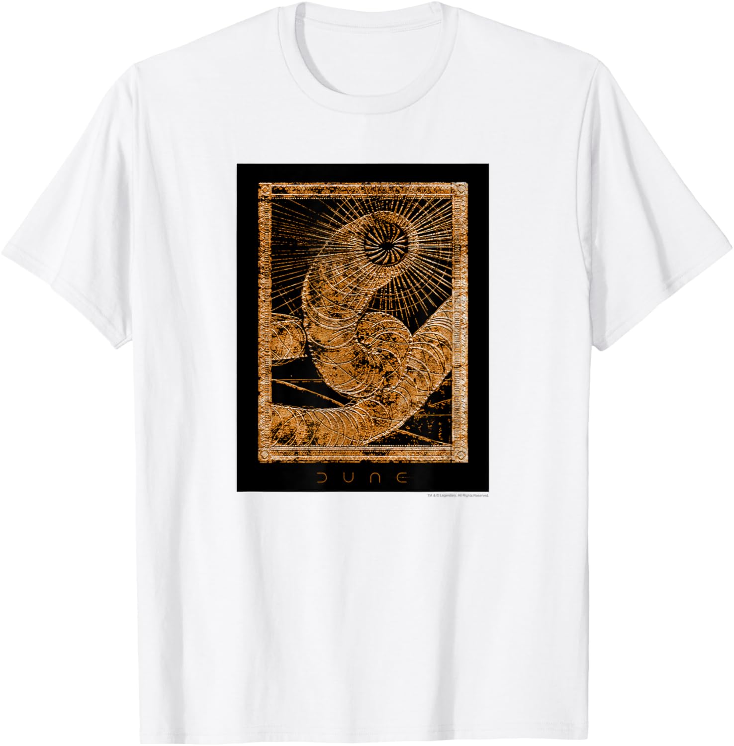 Dune Golden Sandworm T-Shirt for Fans of Sci-Fi and Adventure - 5