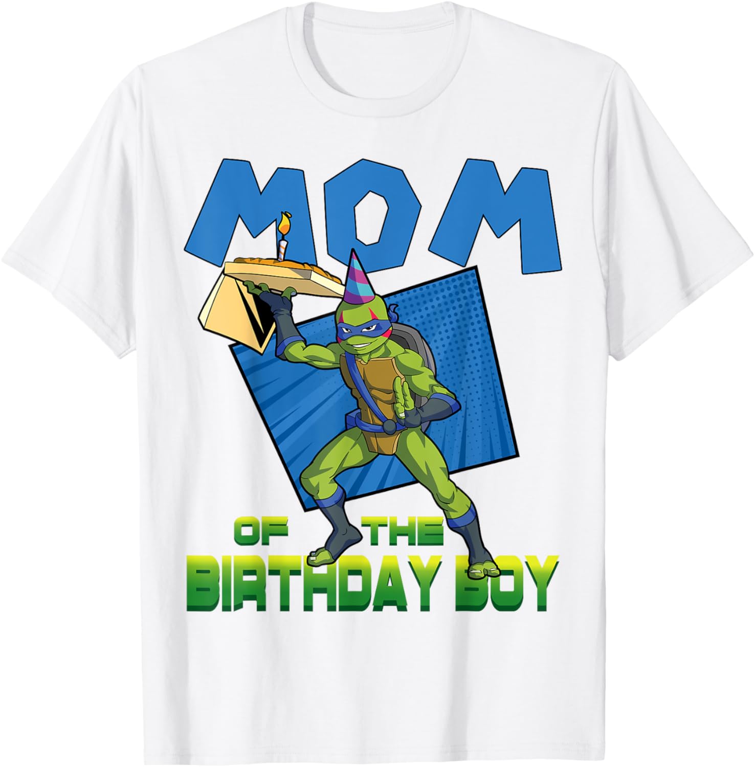 Mademark TMNT Leo Mommy of the Birthday Boy Pizza Party T-Shirt - 14
