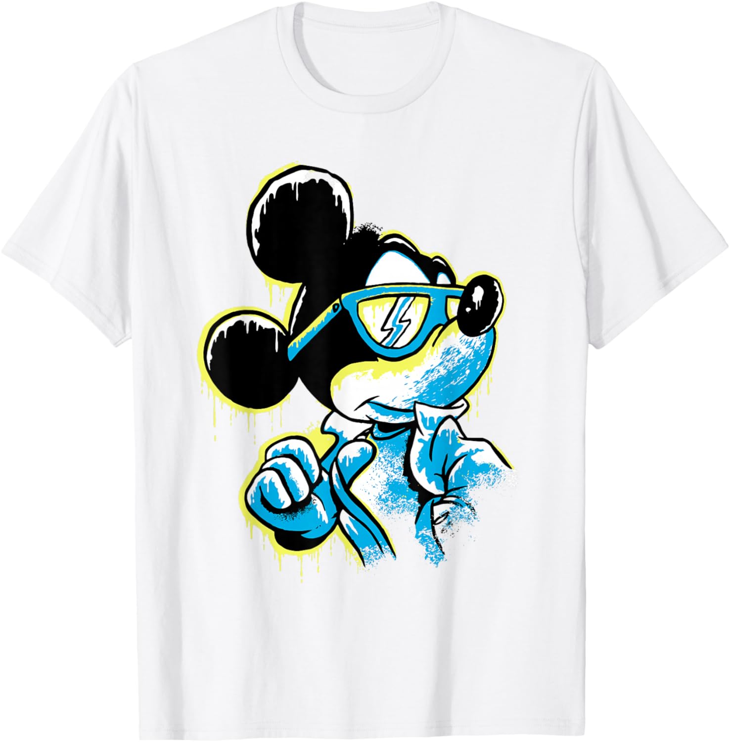 Disney Mickey Mouse Icy Cool Paint Drip T-Shirt for Fun Fashion Lovers - 18