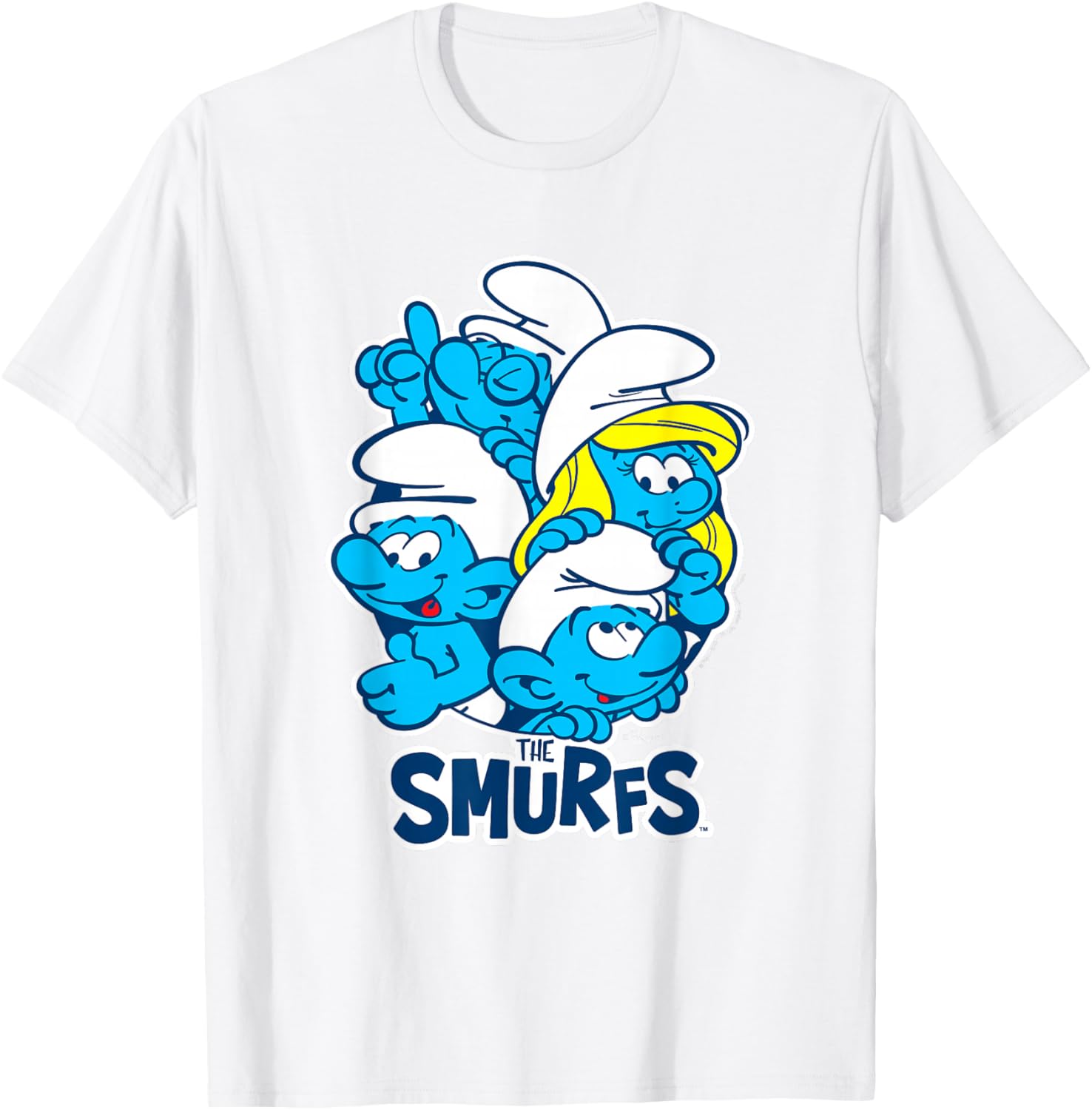 Cute Smurfs Group T-Shirt for Fans - Fun and Colorful Apparel - 10