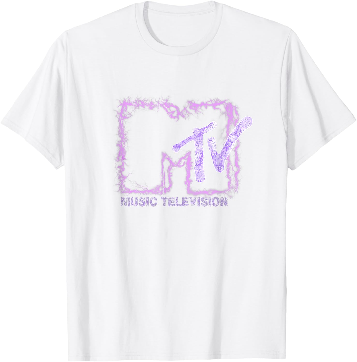 Mademark x MTV Official Logo T-Shirt with Purple Electric Flashes - 1