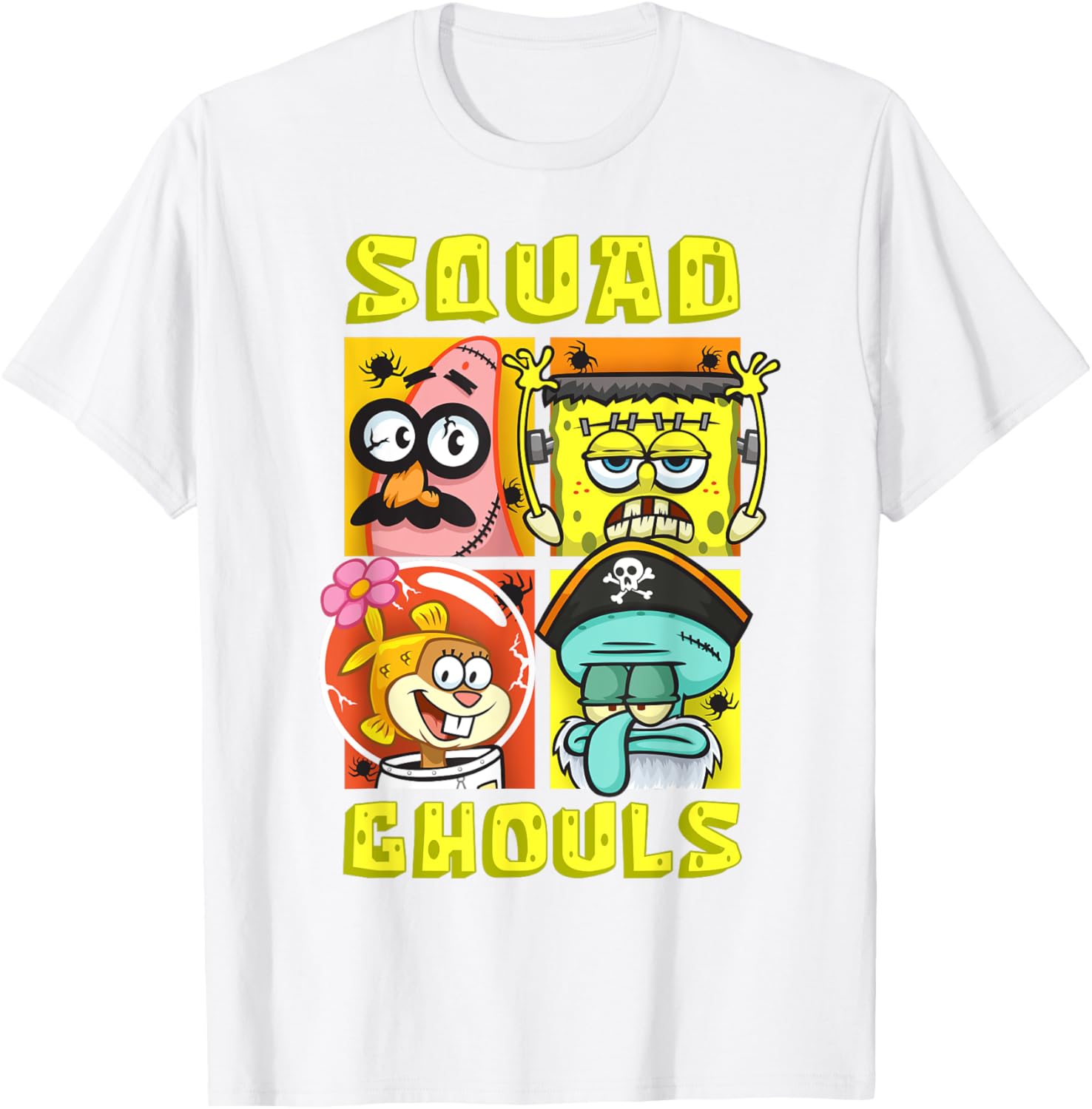 Mademark SpongeBob Halloween Squad T-Shirt with Patrick, Squidward & Sandy - 3