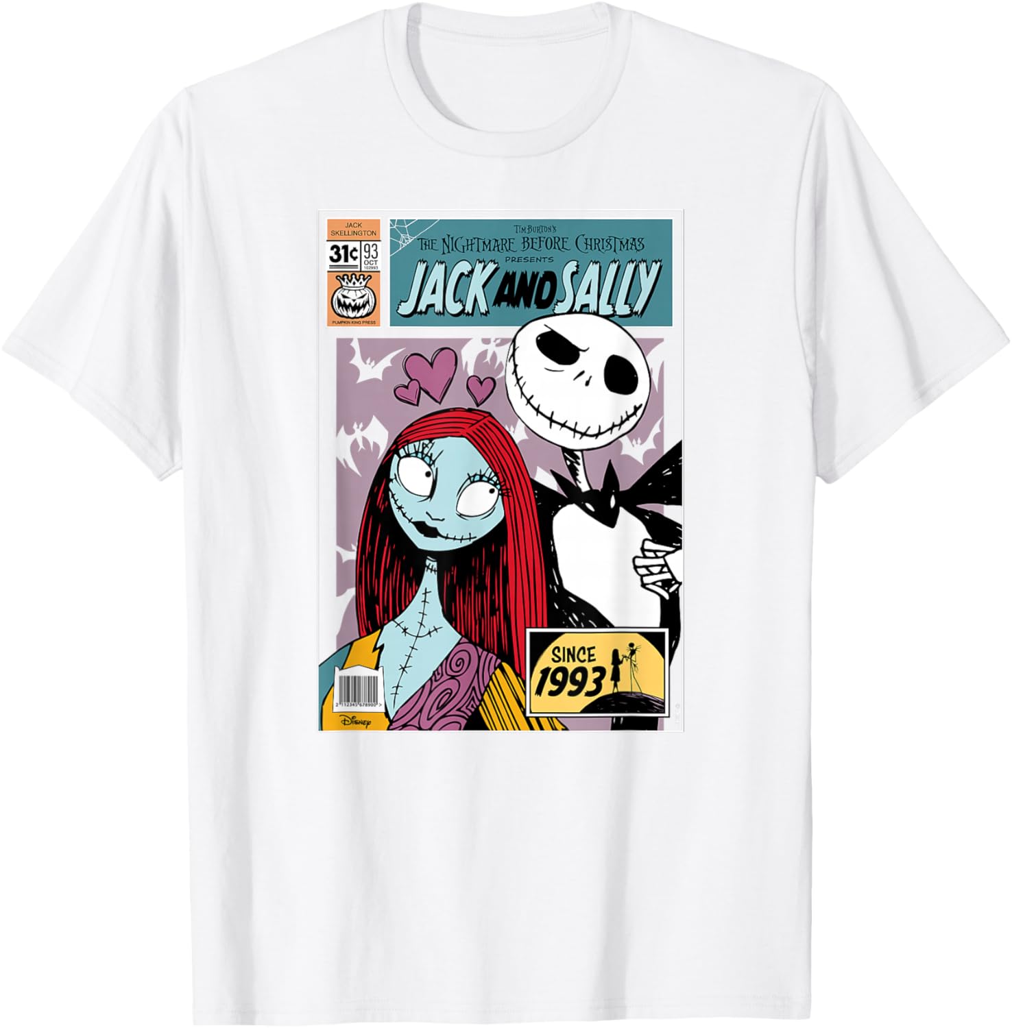 Jack and Sally Nightmare Before Christmas T-Shirt for Fans and Collectors - 9