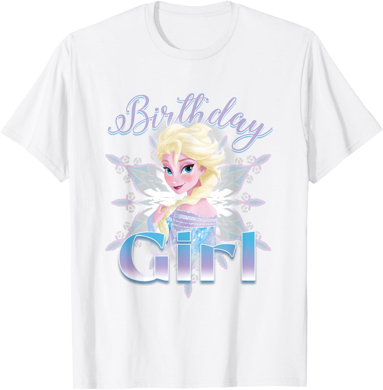 Disney Frozen Elsa Birthday Girl T-Shirt for Girls - Cute Graphic Tee - 1