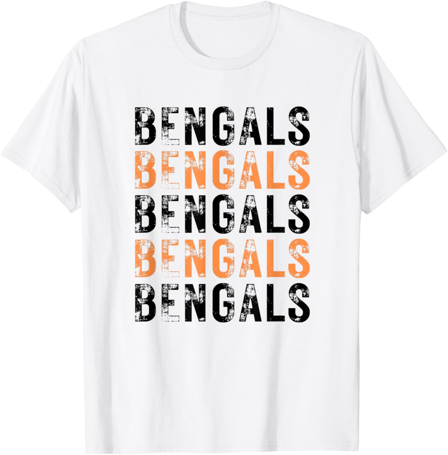 Distressed Bengals T-Shirt for Trendy Fans - Comfortable and Stylish Apparel - 2
