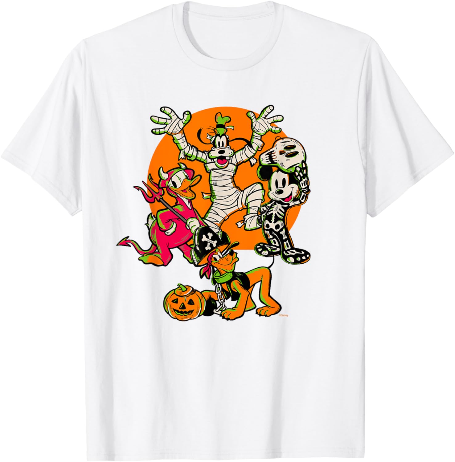 Disney 100 Mickey, Donald, Goofy & Pluto Halloween Costume T-Shirt - 17