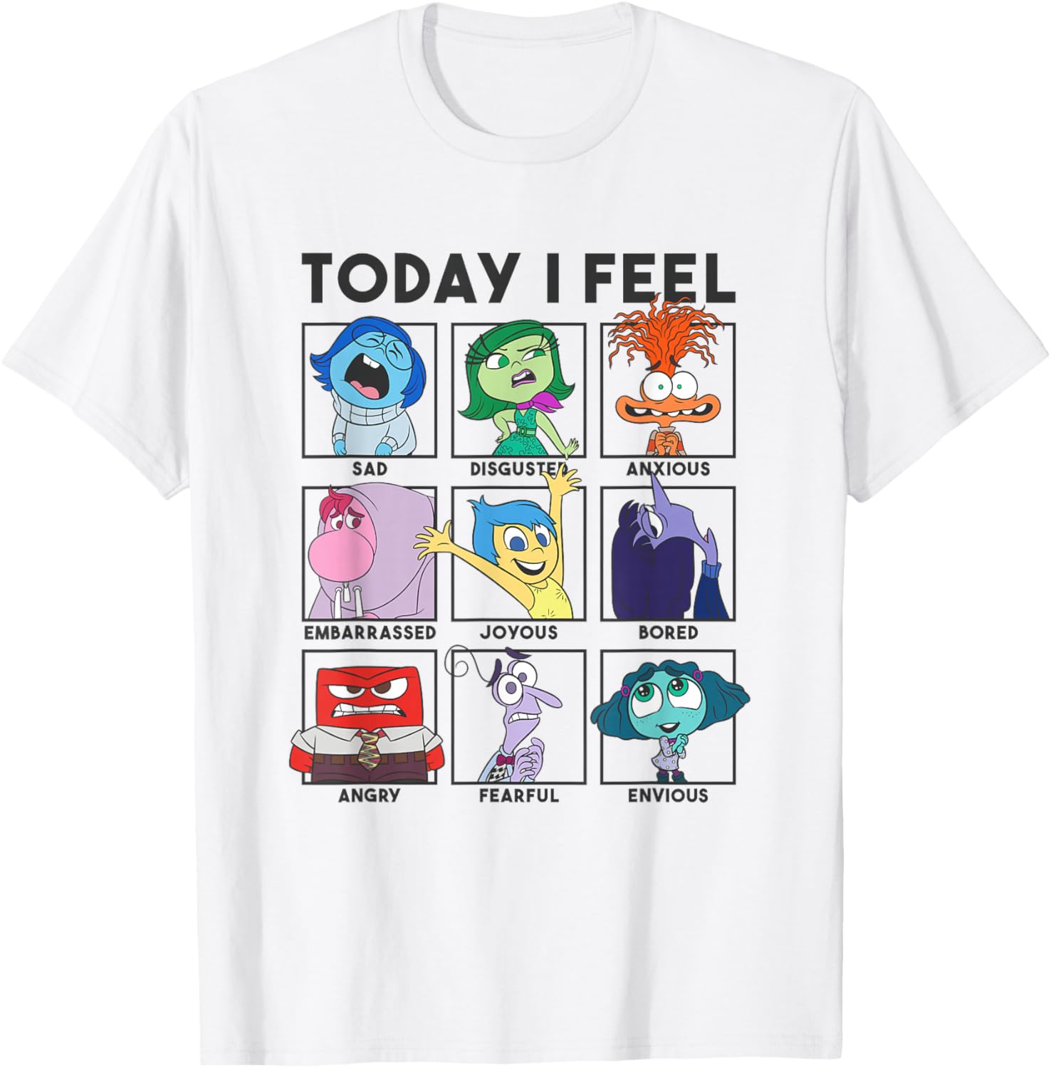 Disney Pixar Inside Out 2 Vintage Panels T-Shirt for Kids and Adults - 5