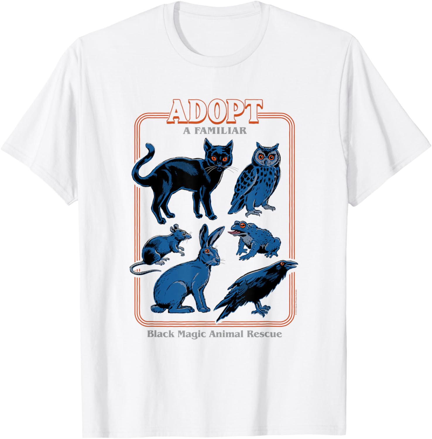 Steven Rhodes Black Magic Adopt a Familiar Retro T-Shirt for Fun Lovers - 7