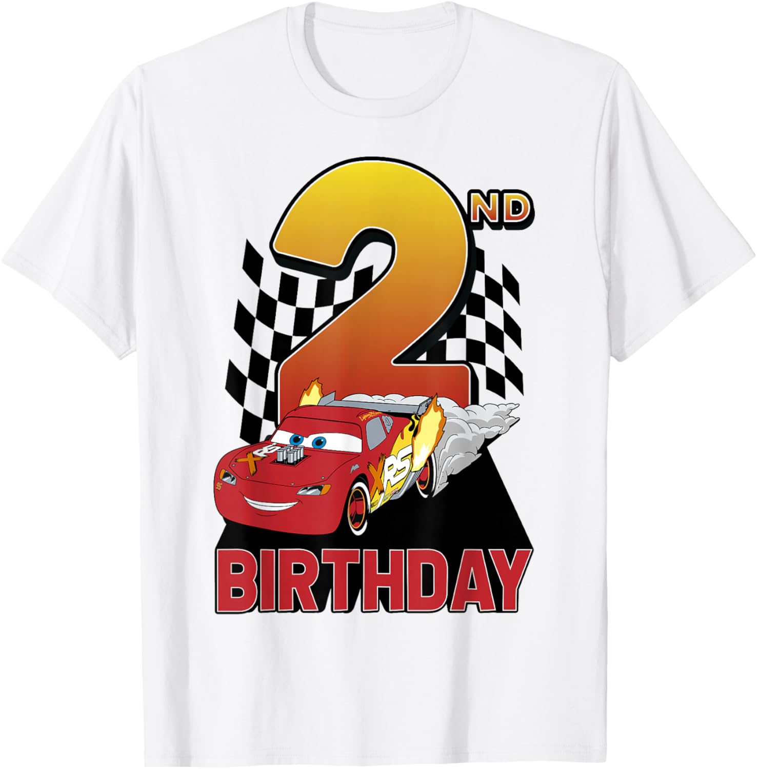 Disney Pixar Cars 2nd Birthday Lightning McQueen Peel Out T-Shirt - 2