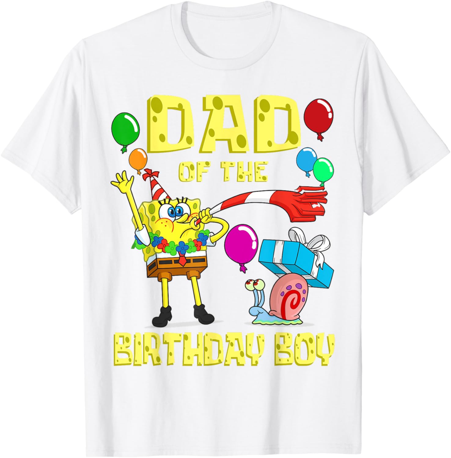 SpongeBob Daddy of the Birthday Boy Theme T-Shirt for Fun Parties - 6