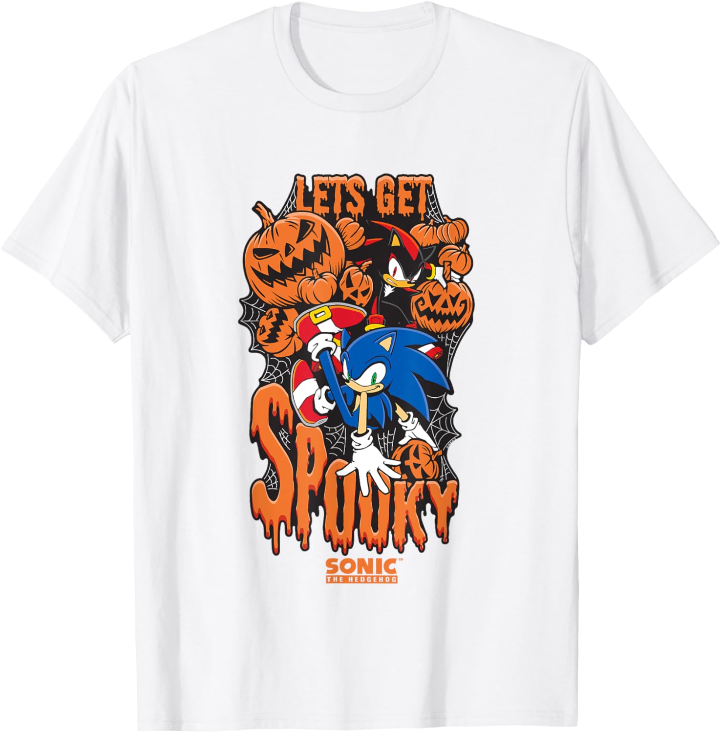 Sonic The Hedgehog Halloween Spooky T-Shirt for Fans of Sonic & Shadow - 2