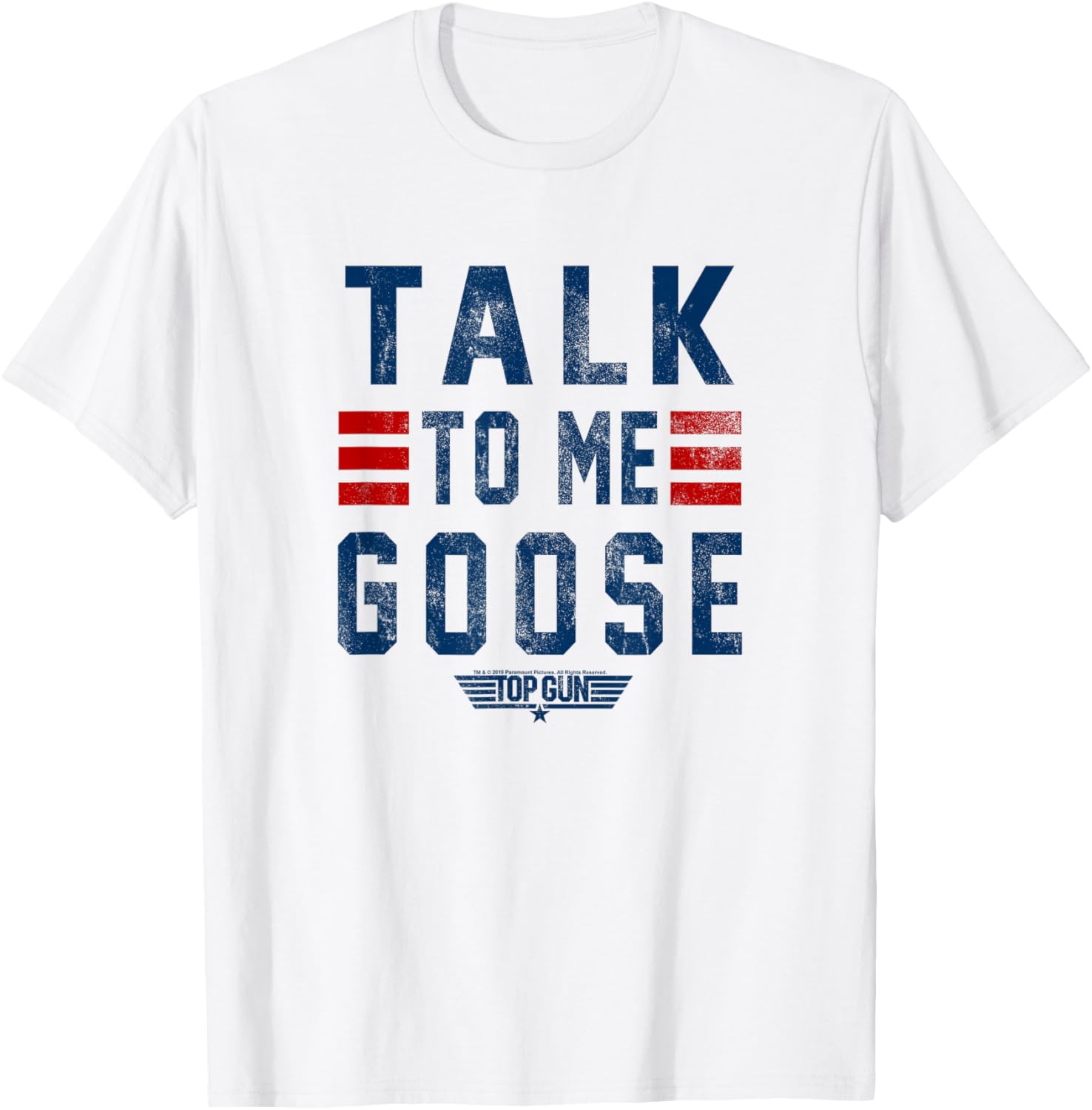 Top Gun Talk To Me Goose Distressed Graphic Short Sleeve T-Shirt - 3