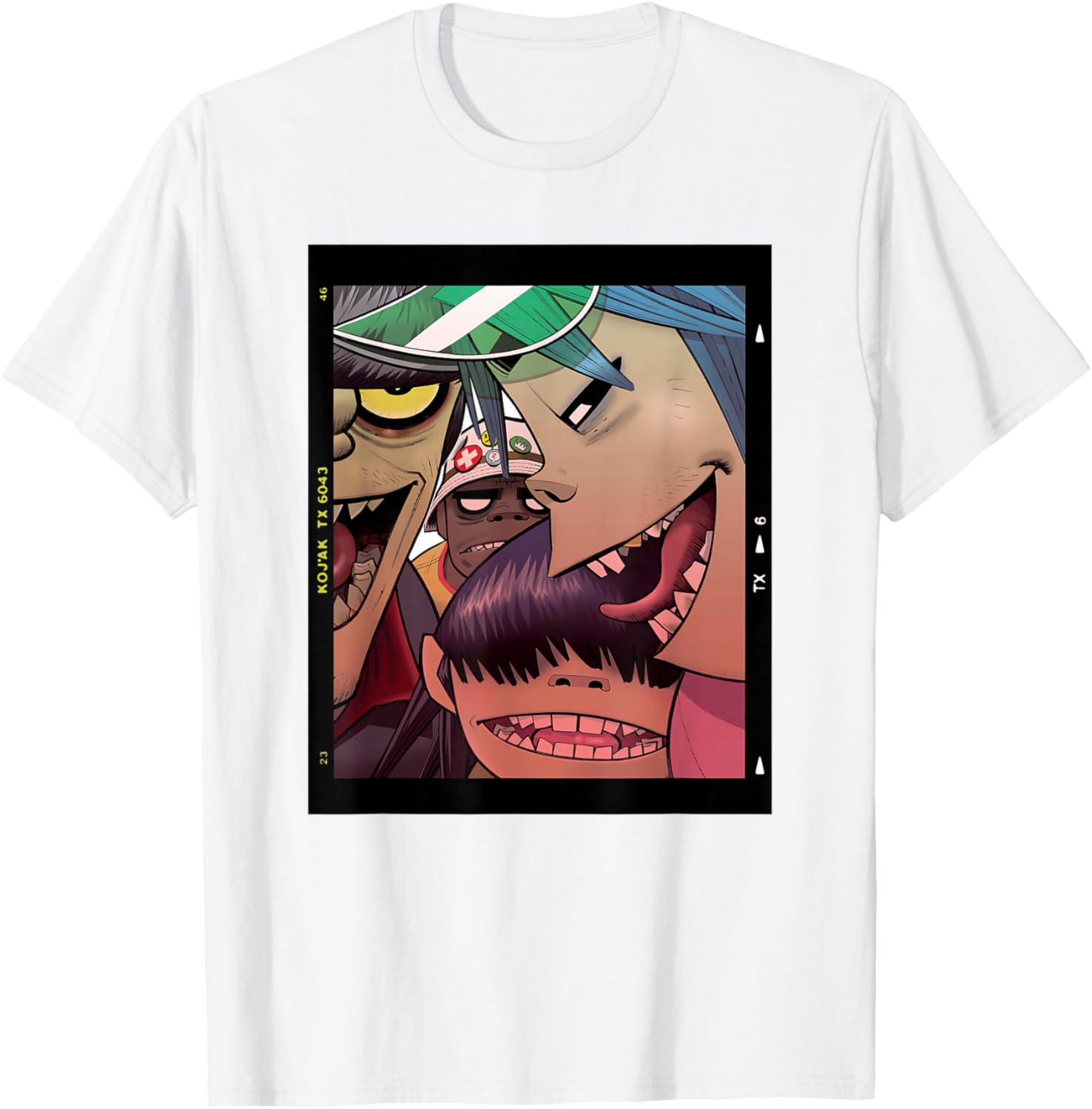Gorillaz Polaroid Slide T-Shirt for Fans of Music and Unique Style - 2