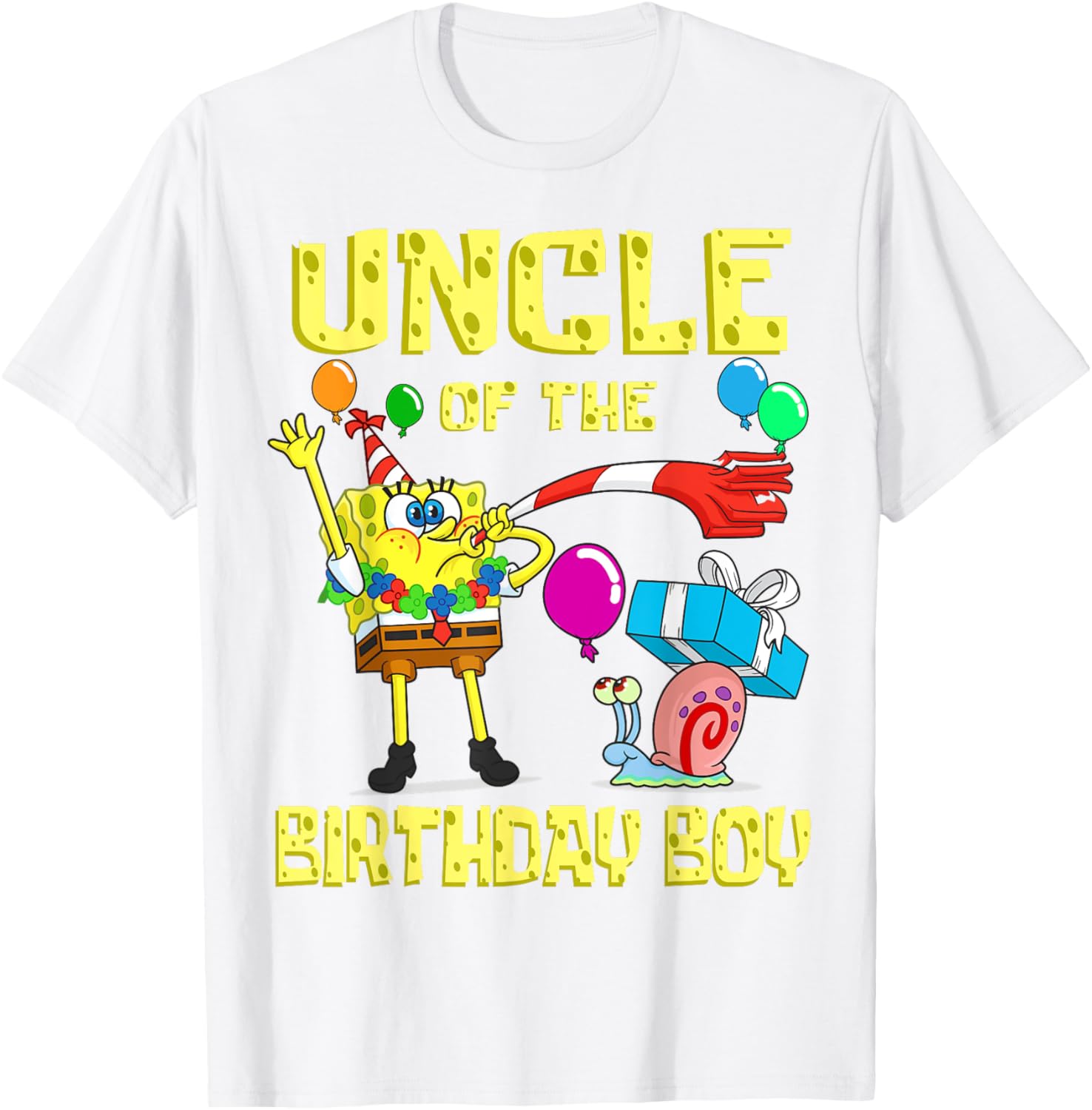 Mademark x SpongeBob SquarePants Birthday Party Uncle T-Shirt for Kids - 4