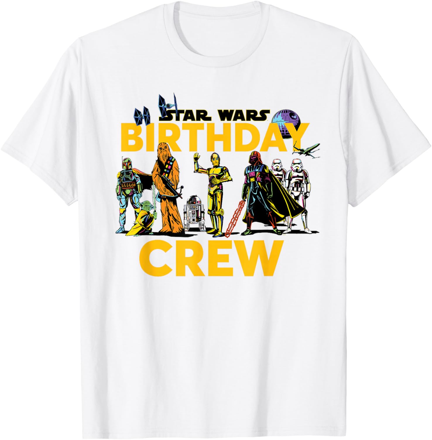 Star Wars Birthday Crew Matching T-Shirt for Classic Characters Fans - 4