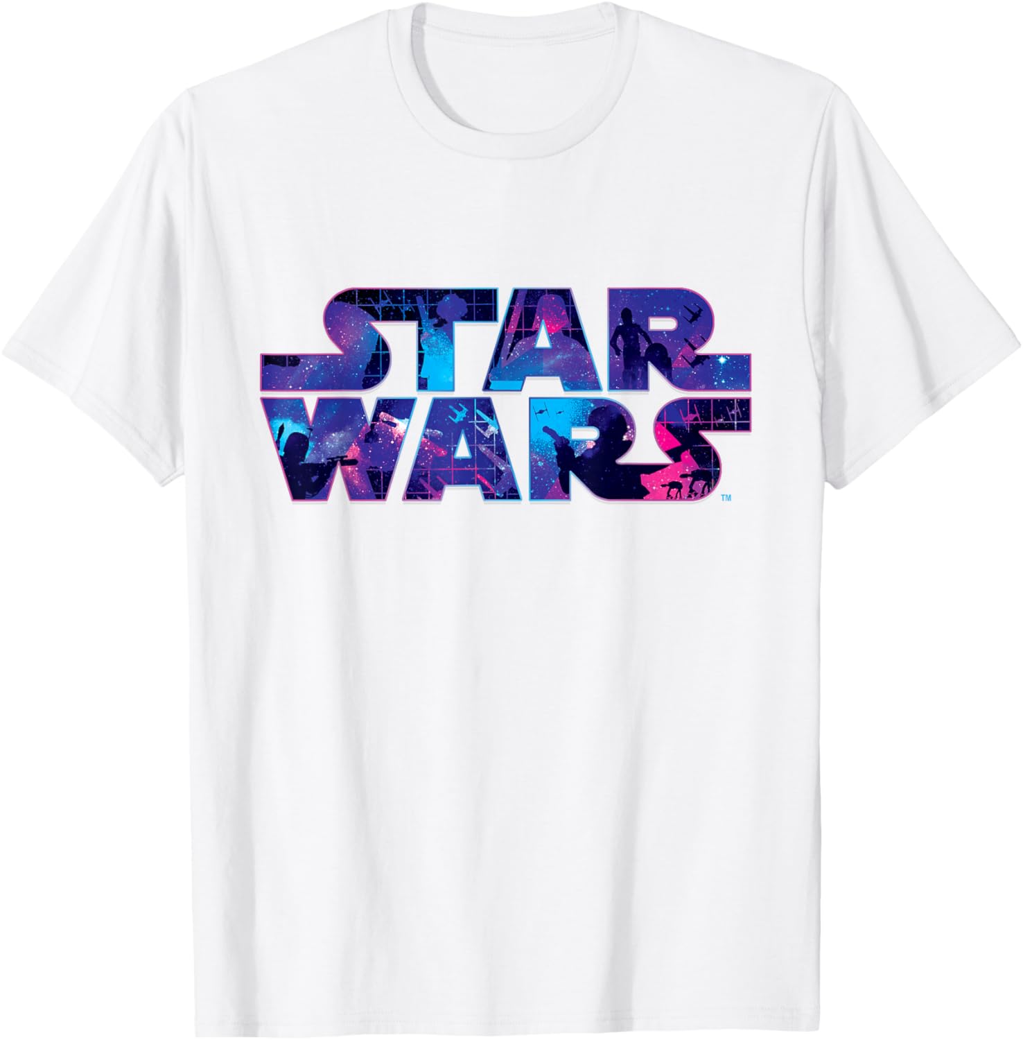 Retro 90s Star Wars Logo Galaxy T-Shirt for Fans of Classic Sci-Fi - 11