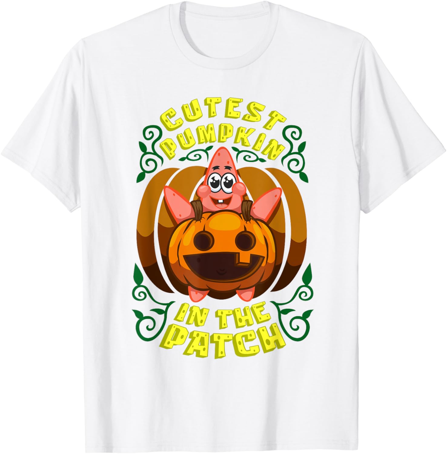 Mademark SpongeBob Halloween Patrick Star Pumpkin T-Shirt for Kids - 9