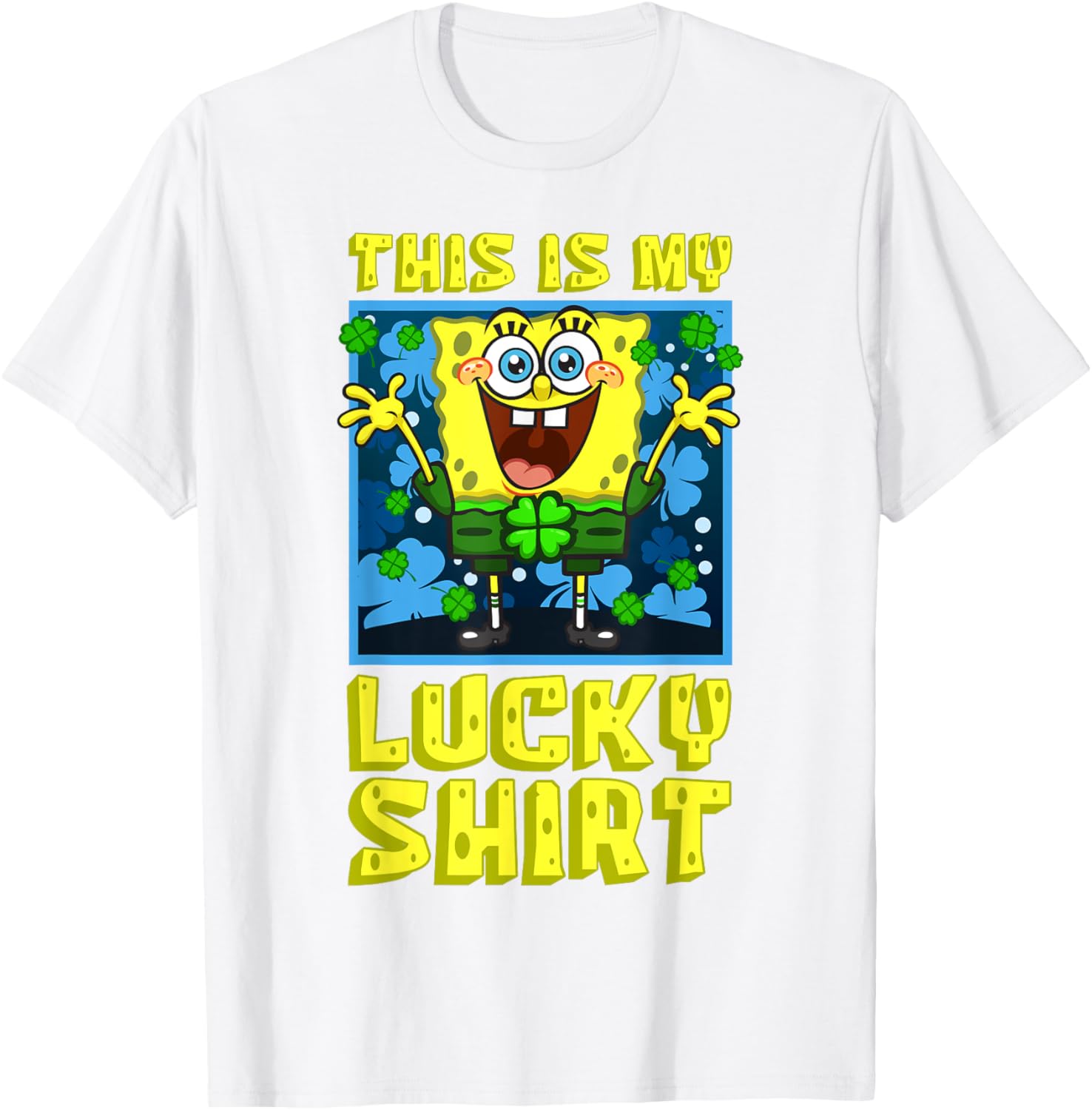 Mademark SpongeBob Lucky Shirt St Patrick's Day Clover Fun T-Shirt - 11