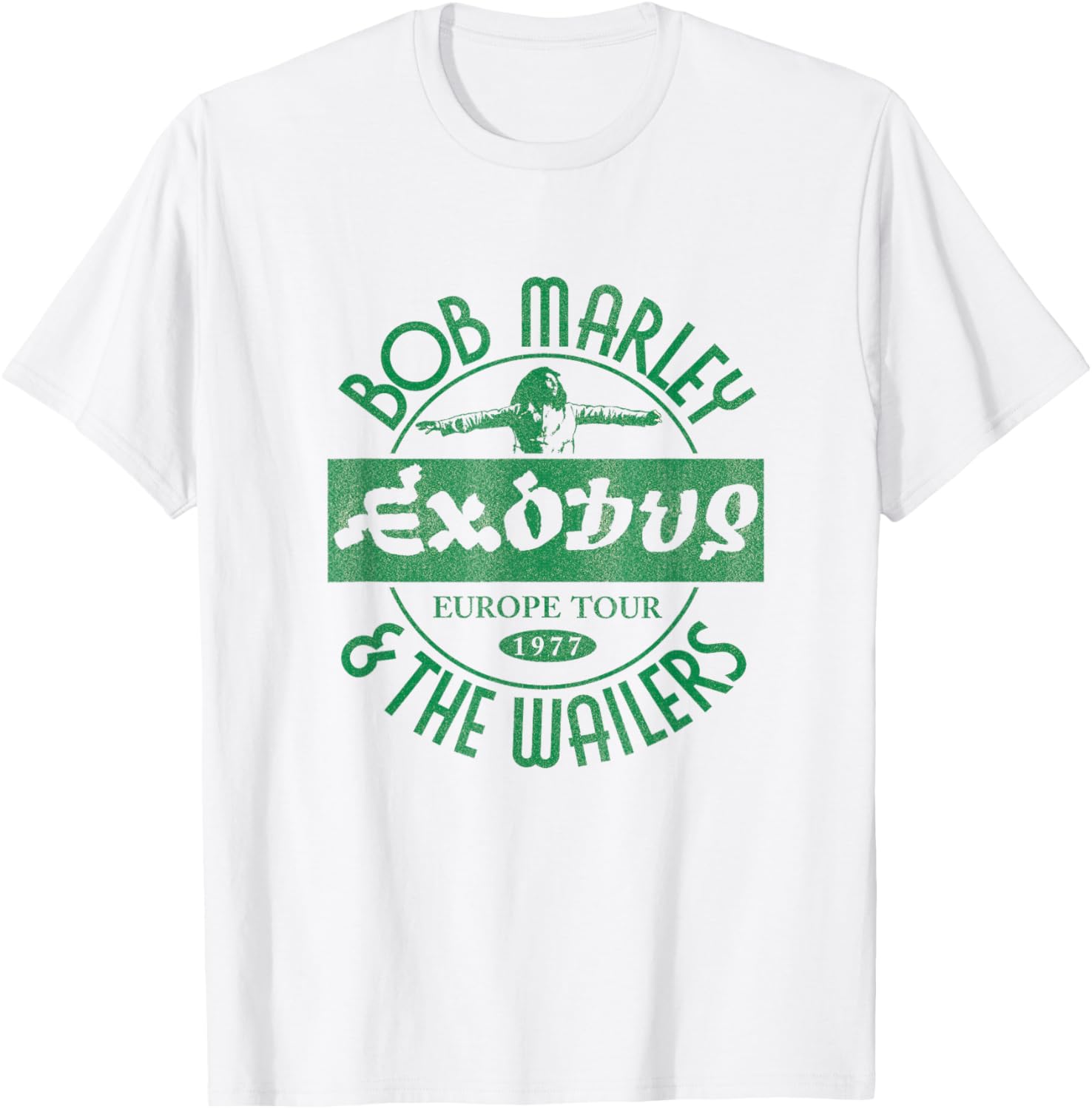 Bob Marley Exodus Europe Tour 1977 Vintage White T-Shirt for Fans - 4