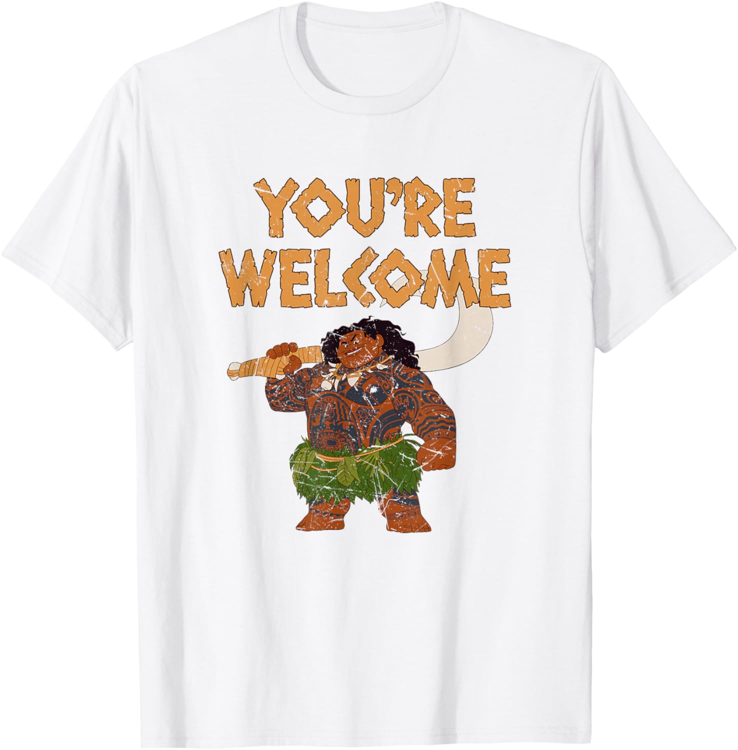 Disney Moana Maui You're Welcome Retro Logo T-Shirt for Fans - 2