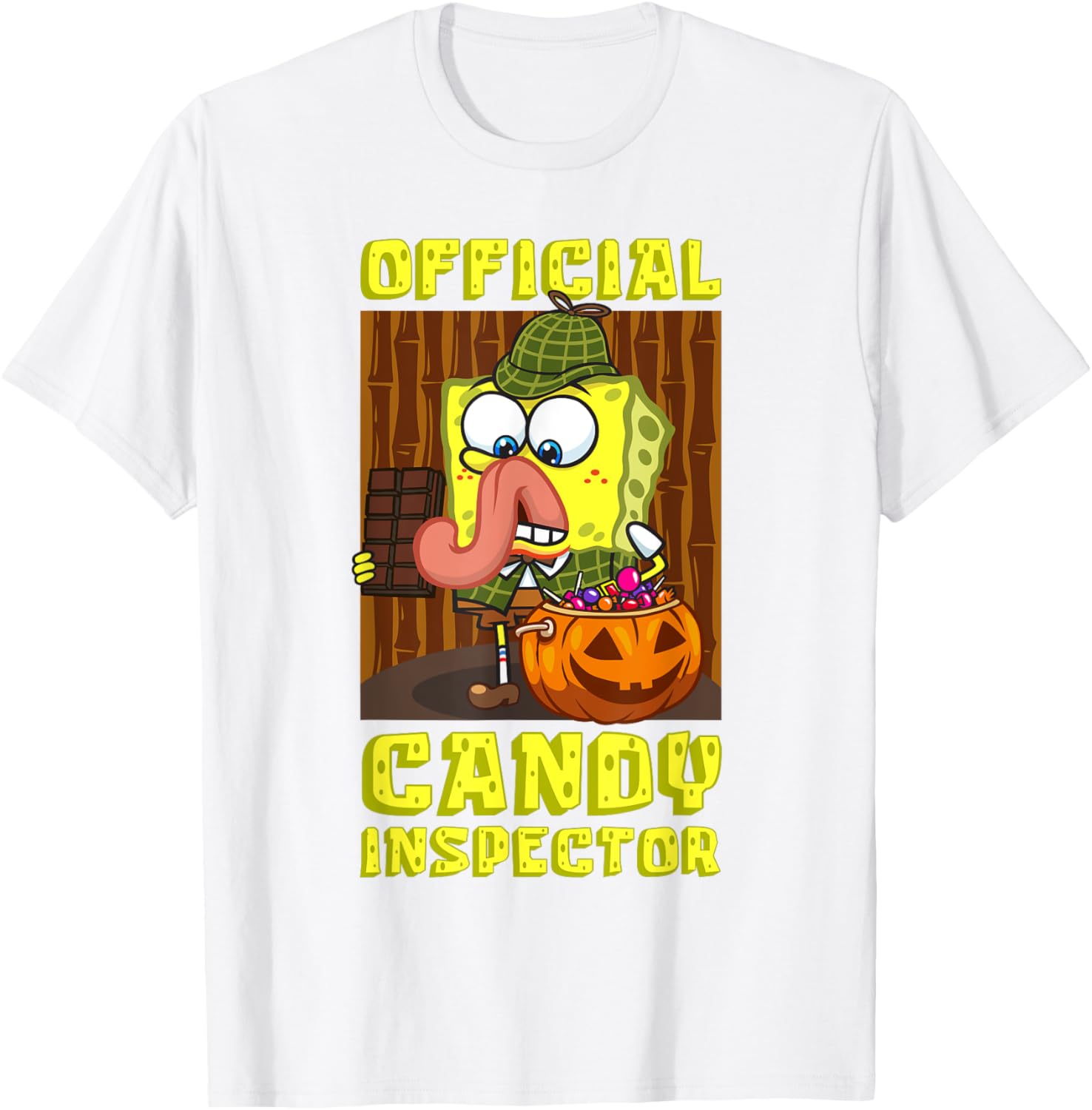 Mademark SpongeBob SquarePants Halloween Candy Inspector Fun T-Shirt - 5