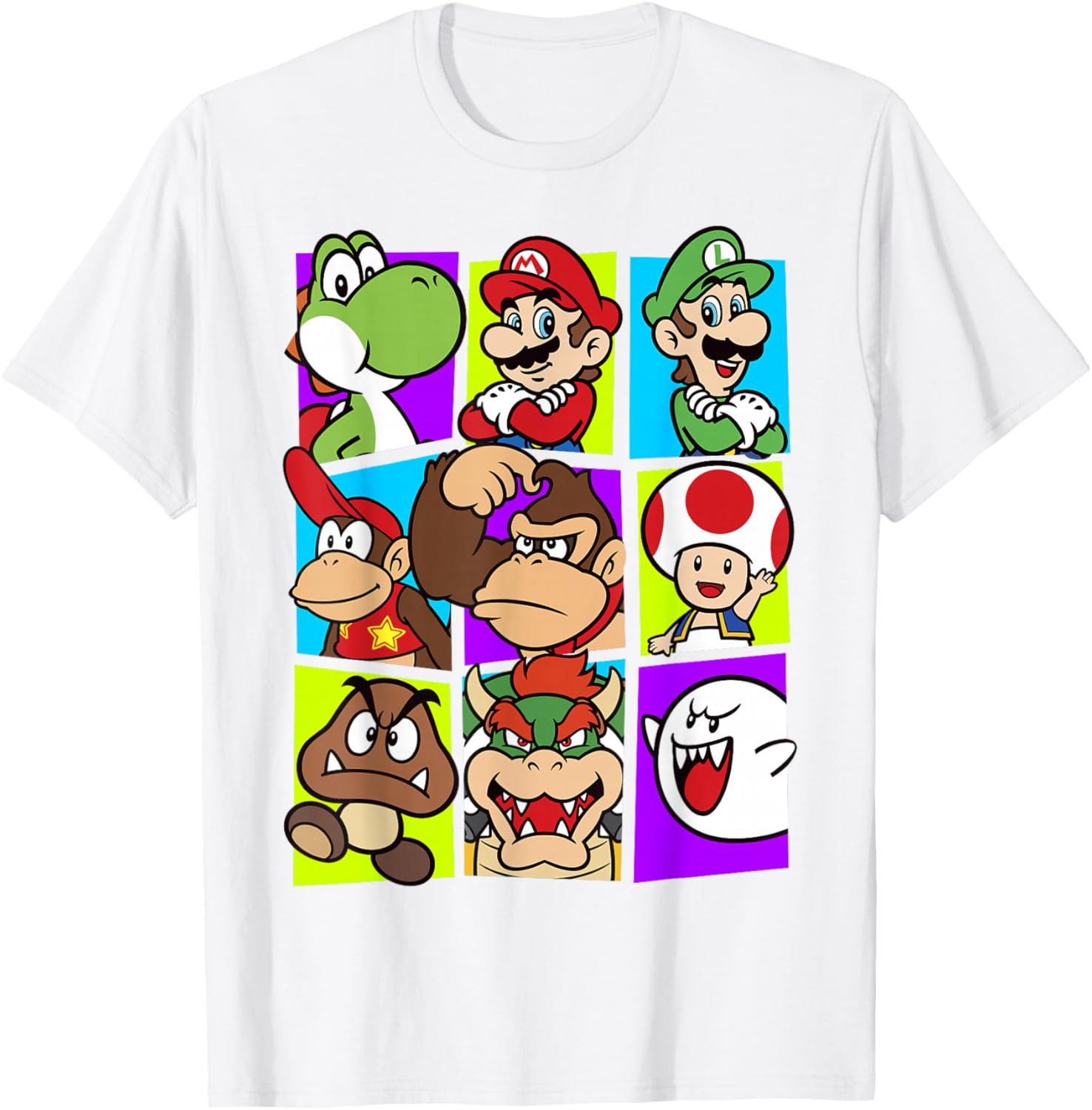 Super Mario Yoshi Luigi Bowser Gang Box-Up Graphic T-Shirt for Fans - 6