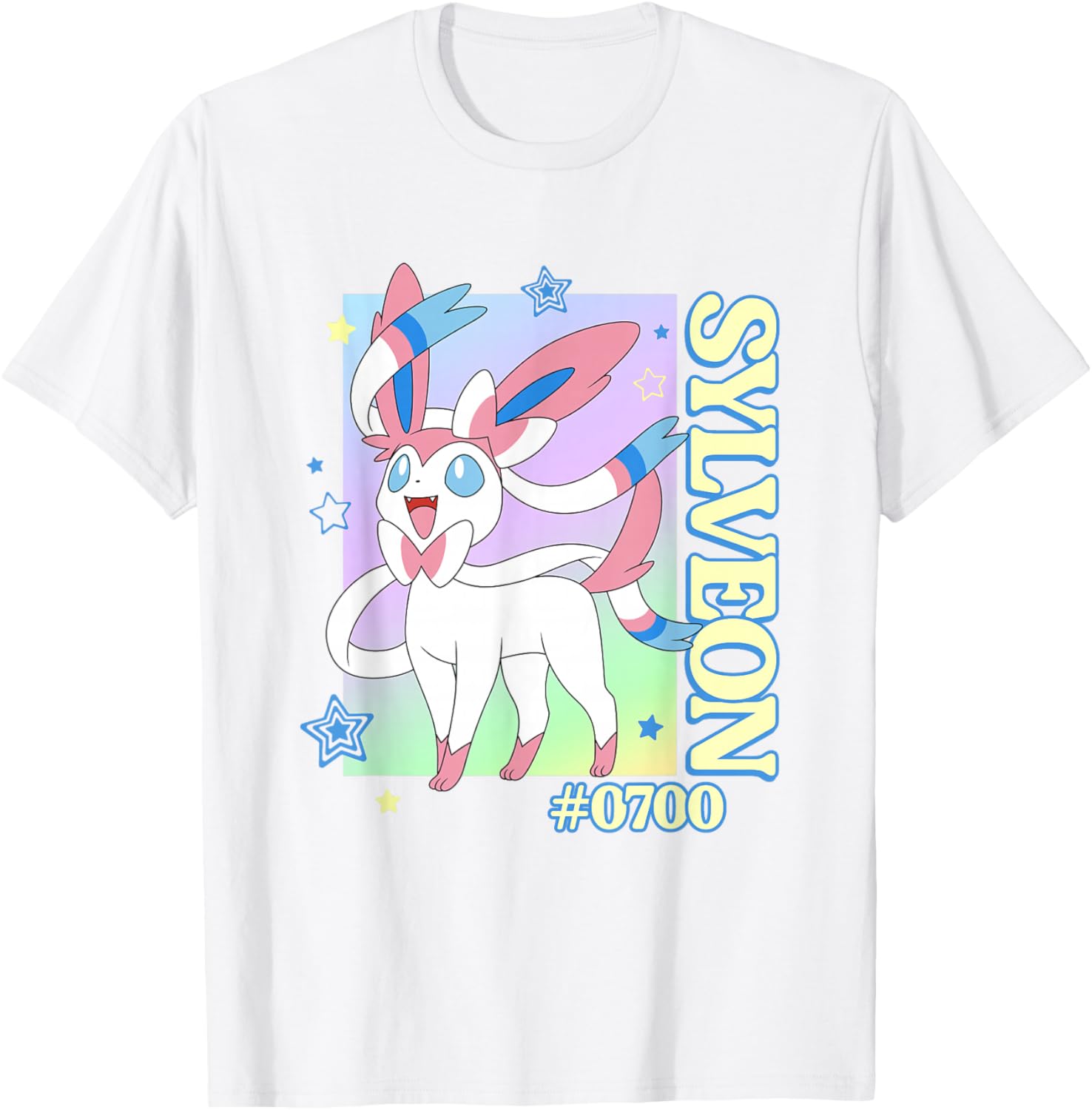 Colorful Pokemon Sylveon #0700 Unisex T-Shirt for Adults and Teens - 8