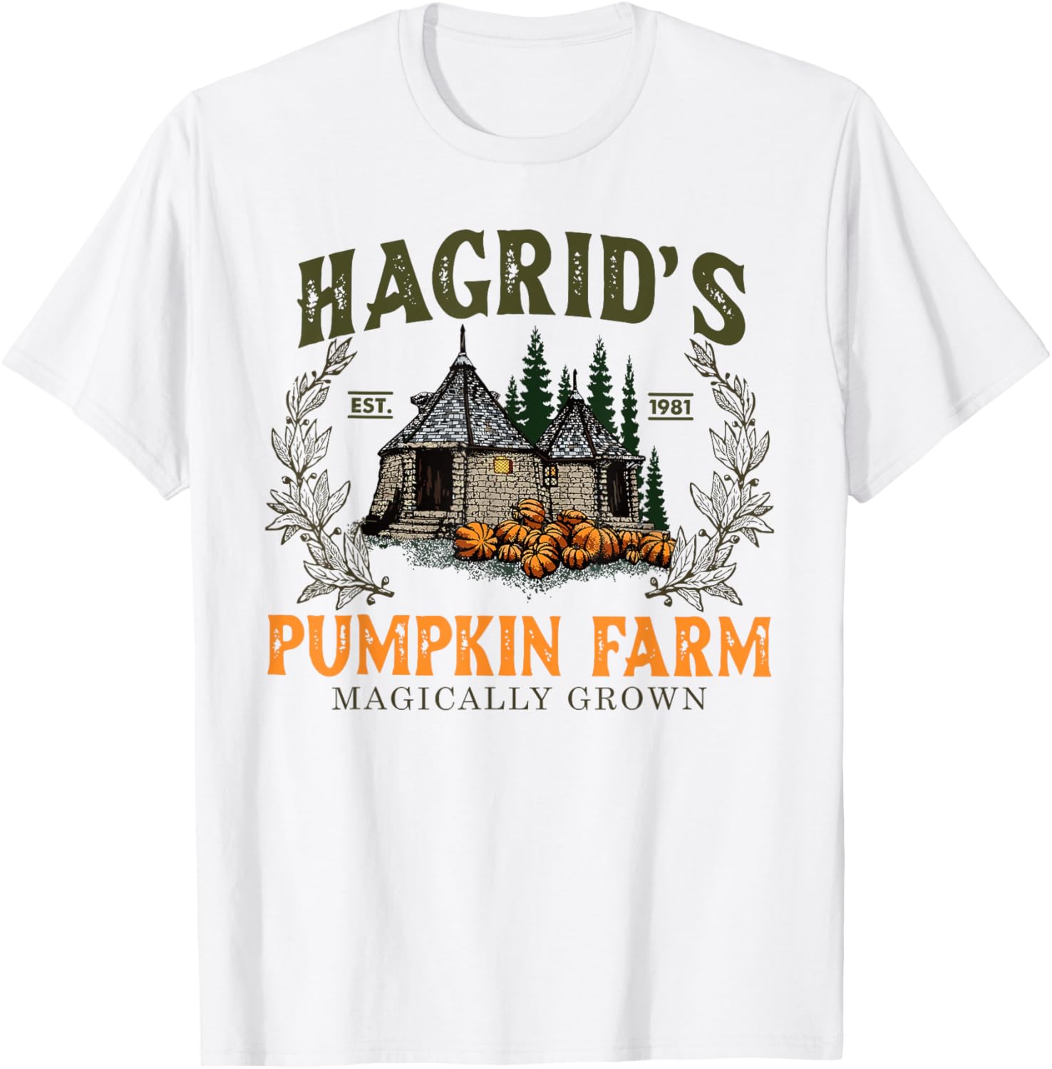 Hagrids Pumpkin Farm Halloween T-Shirt for Spooky Season Fun - 1