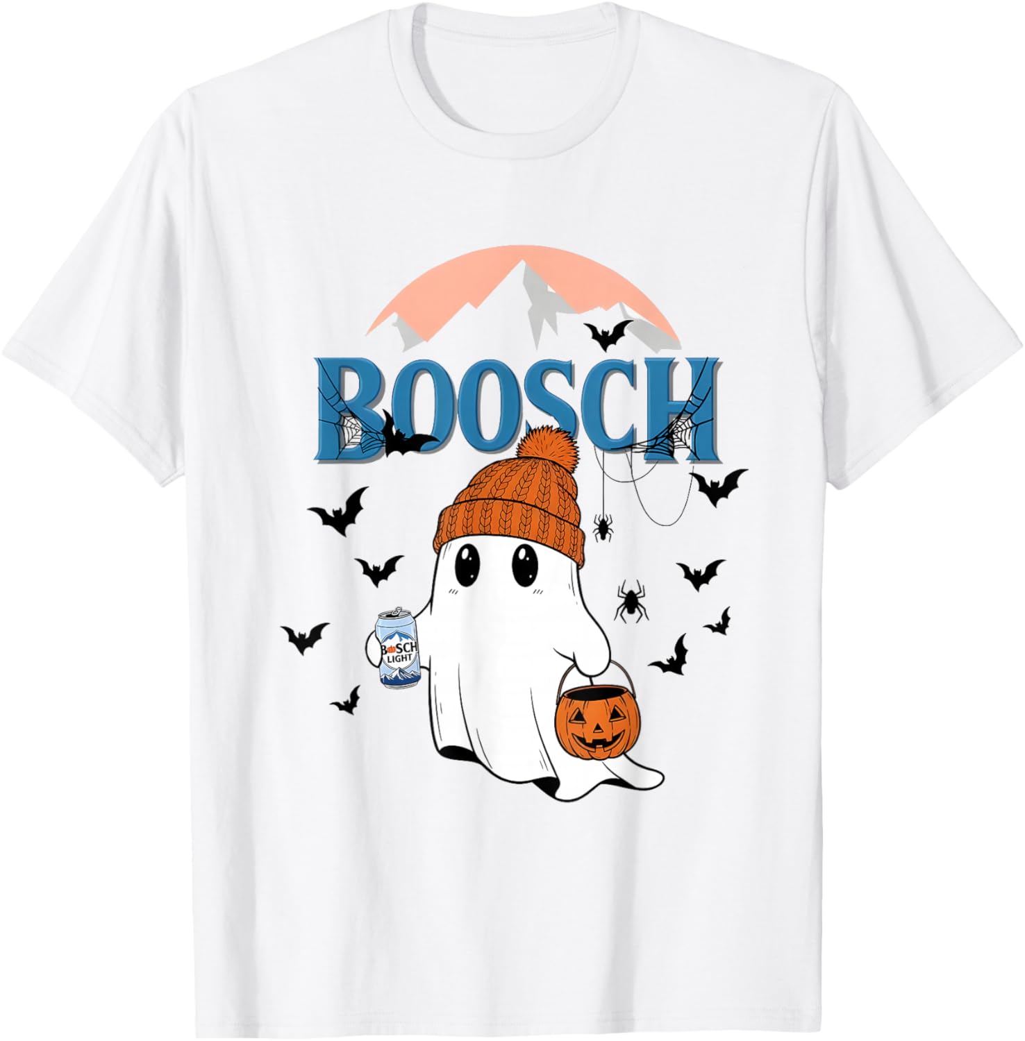 Cute Ghost Beer Pumpkins Halloween T-Shirt for Fun Holiday Spirit - 12
