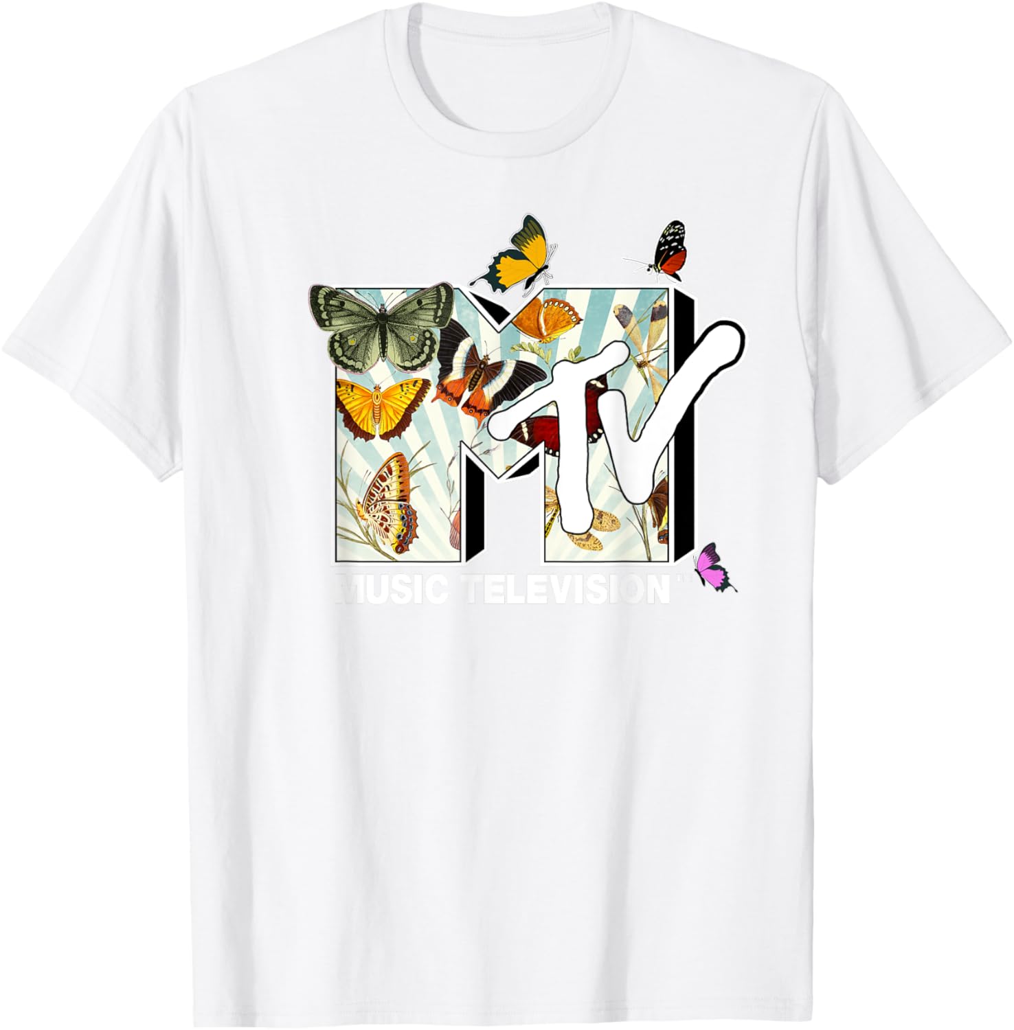 Mademark x MTV Botanical Butterflies T-Shirt for Stylish Comfort - 3