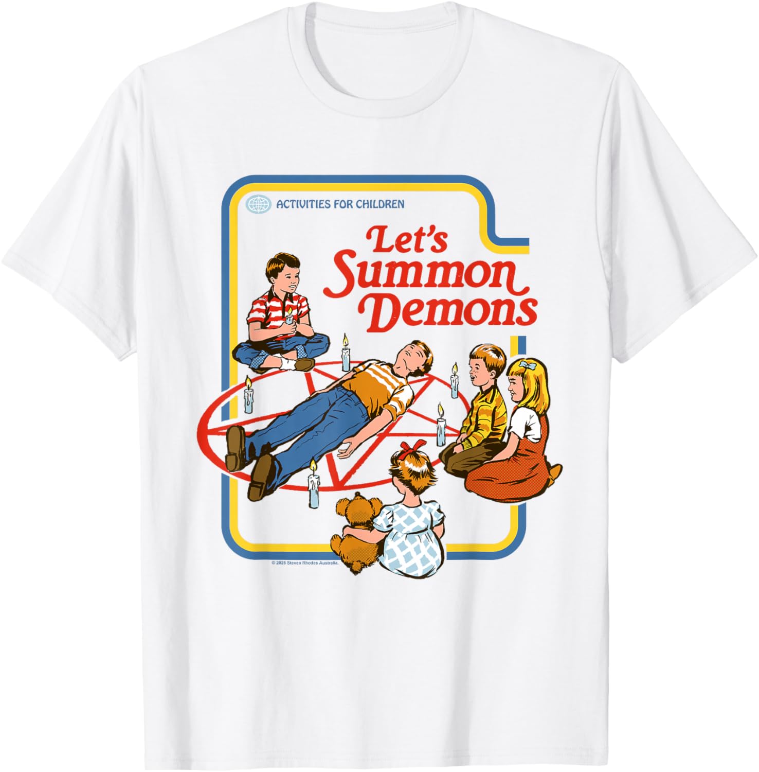 Funny Retro Let's Summon Demons T-Shirt for Adult Humor Fans - 4